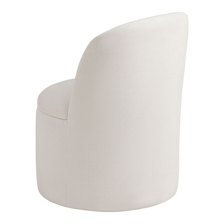 Mirah Round Upholstered Swivel Dining Chair image number 4