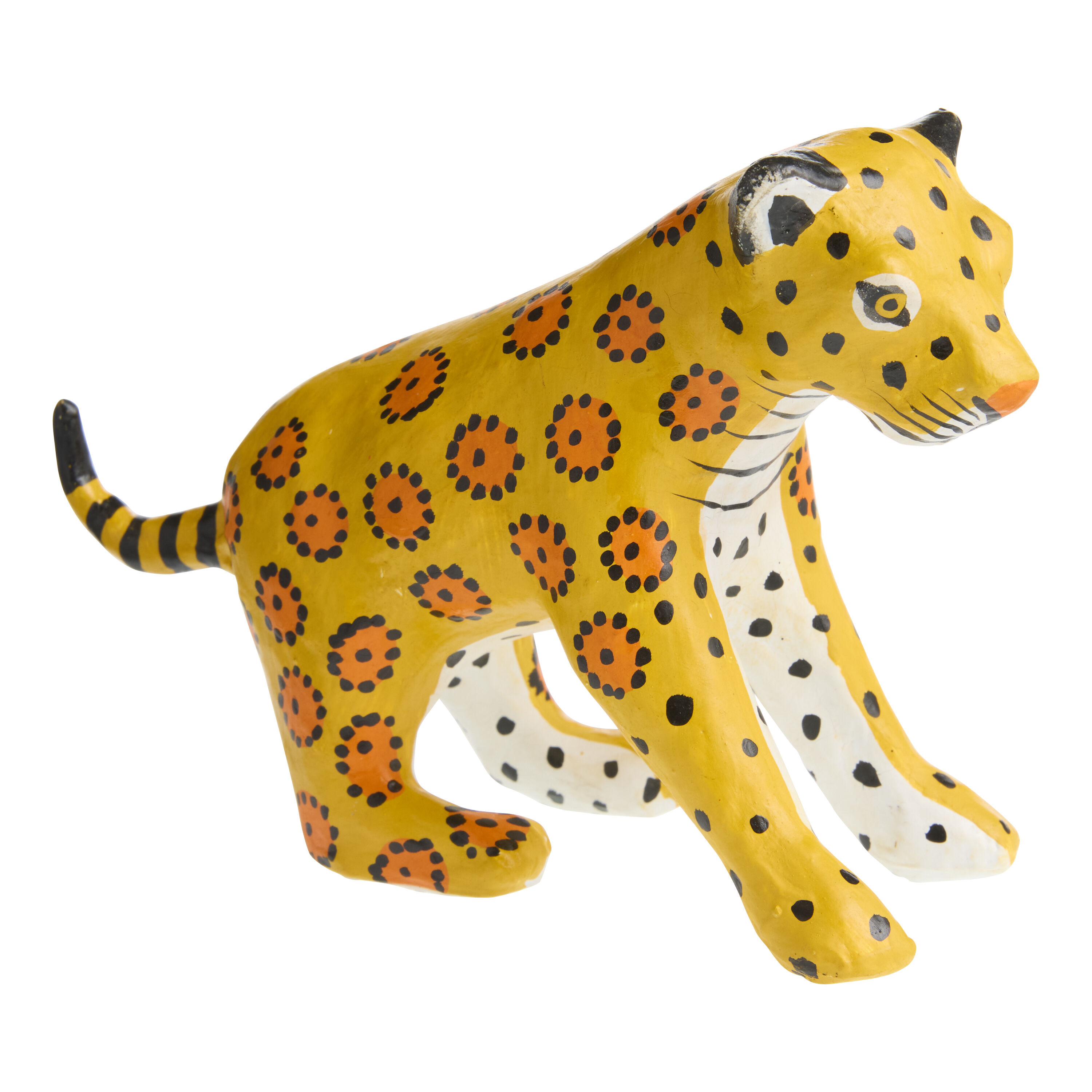 Paper Mache Hand Painted Cheetah Decor image number 0