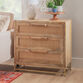 Cresset Wood and Rattan Cane 3 Drawer Storage Cabinet image number 1