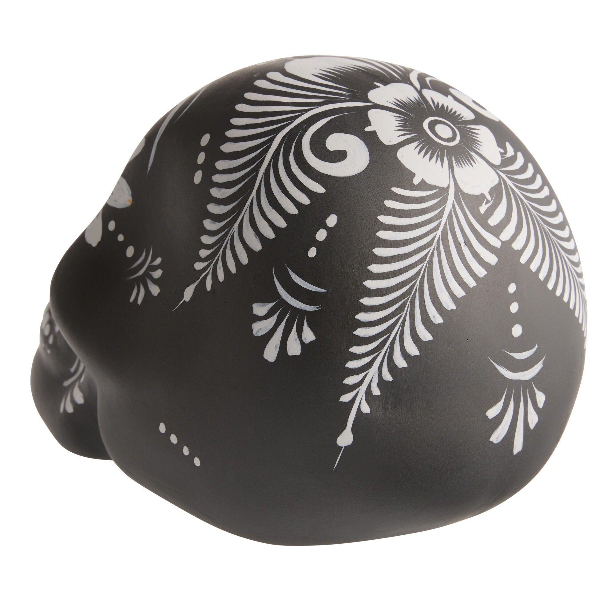 CRAFT Large Black Dia De los Muertos Painted Skull Decor image number 2