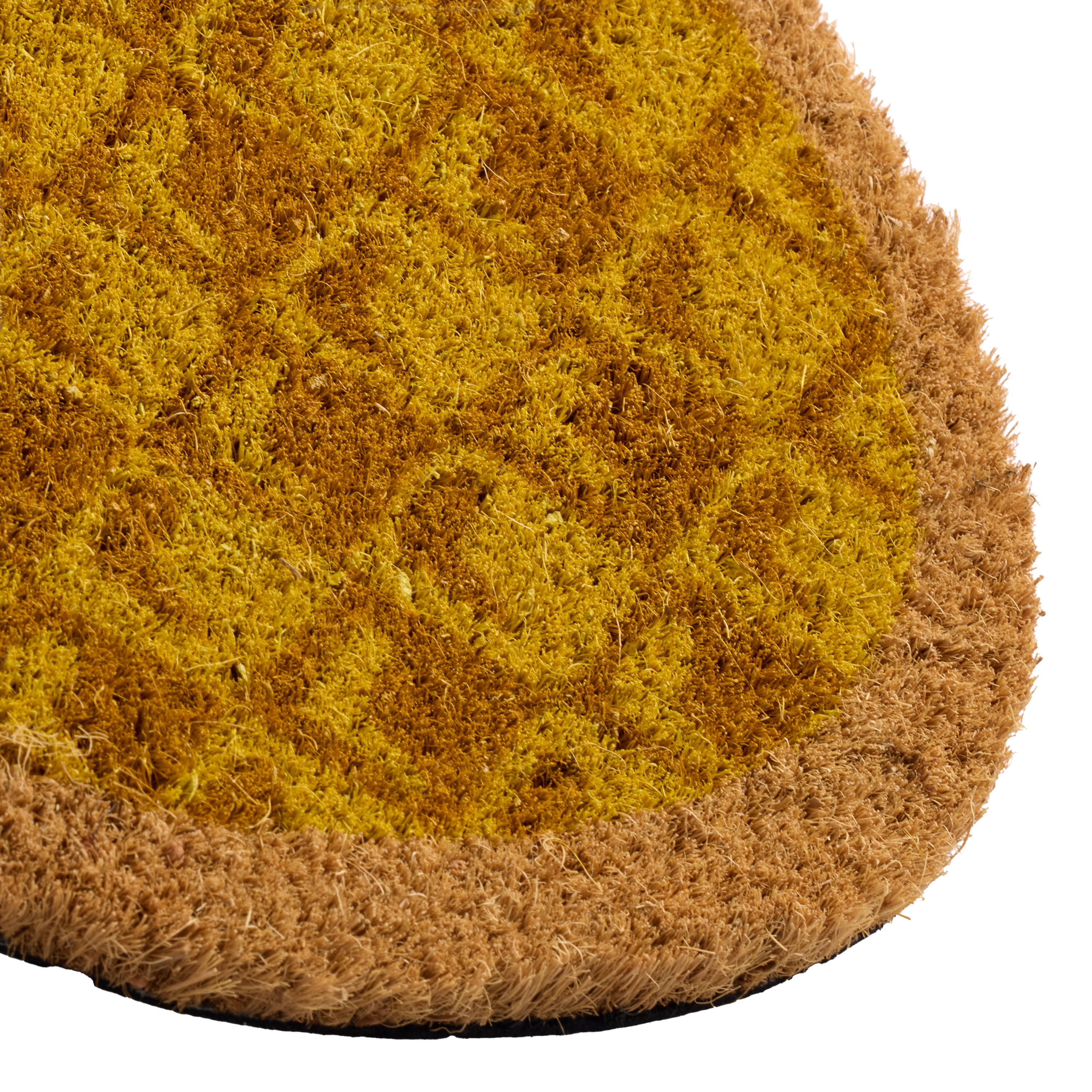 Yellow and Green Pineapple Trio Shaped Coir Doormat image number 2