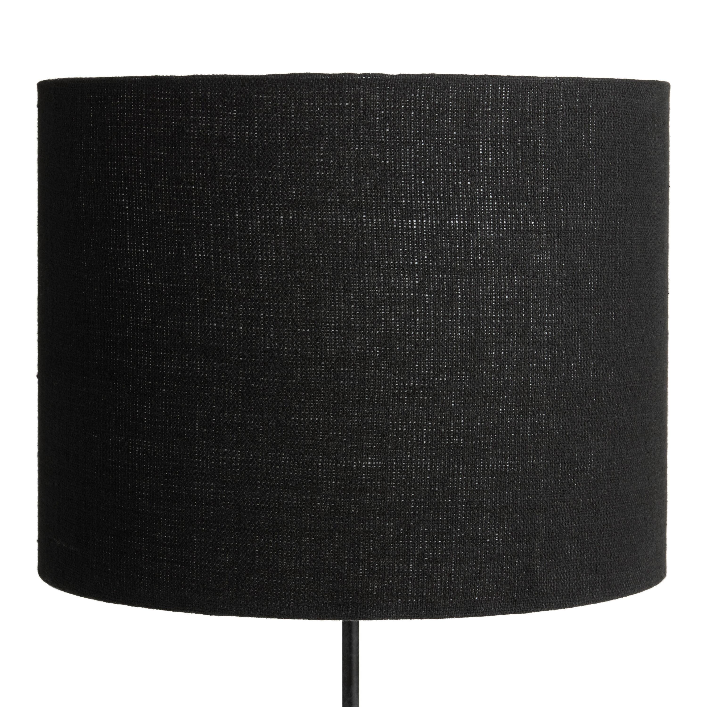 Black Linen Textured Drum Table Lamp Shade