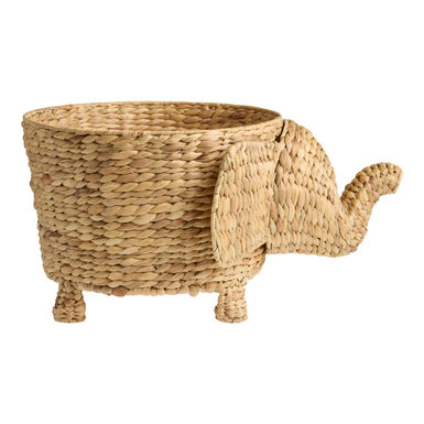Natural Water Hyacinth Elephant Shaped Basket Natural Water Hyacinth Elephant Shaped Basket