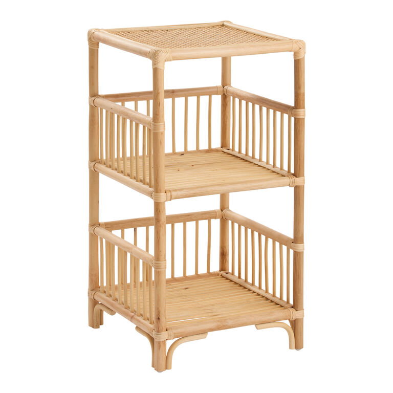 Shelton Natural Rattan Storage Shelf image number 1