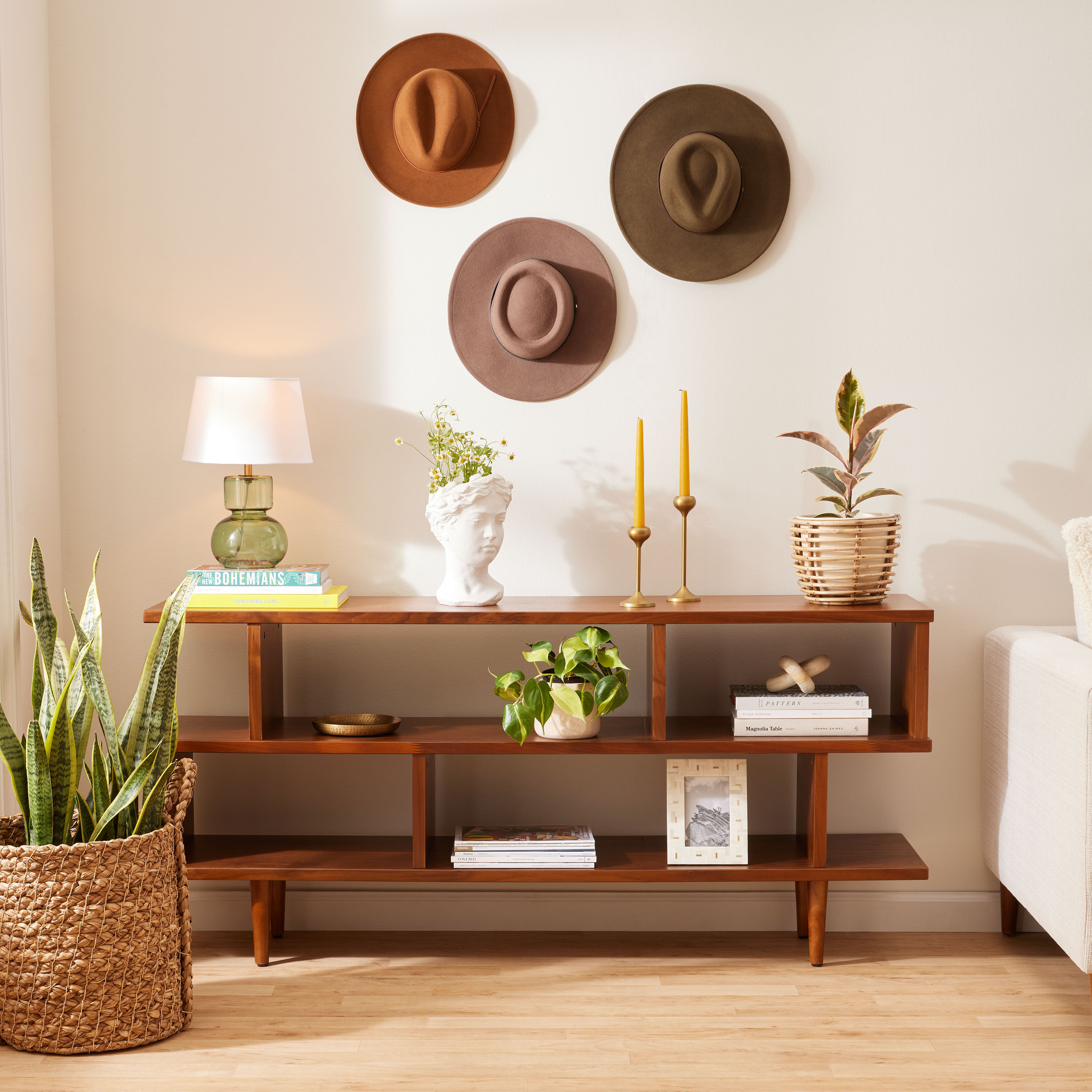 Ashlyn Walnut Brown Wood Bookshelf World Market