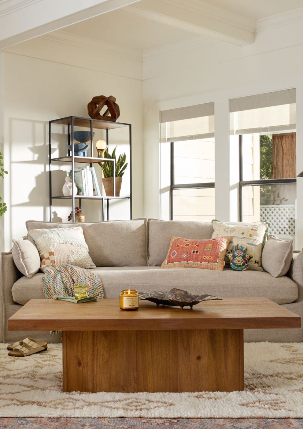 Cozy Rustic Eileen Living Room Inspiration | World Market, image size:991x1403