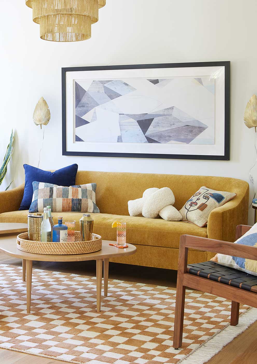 Golden yellow couch hot sale
