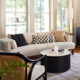 Contemporary Black & White Living Room Idea