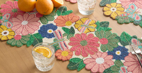 Red Strawberry Shaped Hand Hooked Indoor Outdoor Rug