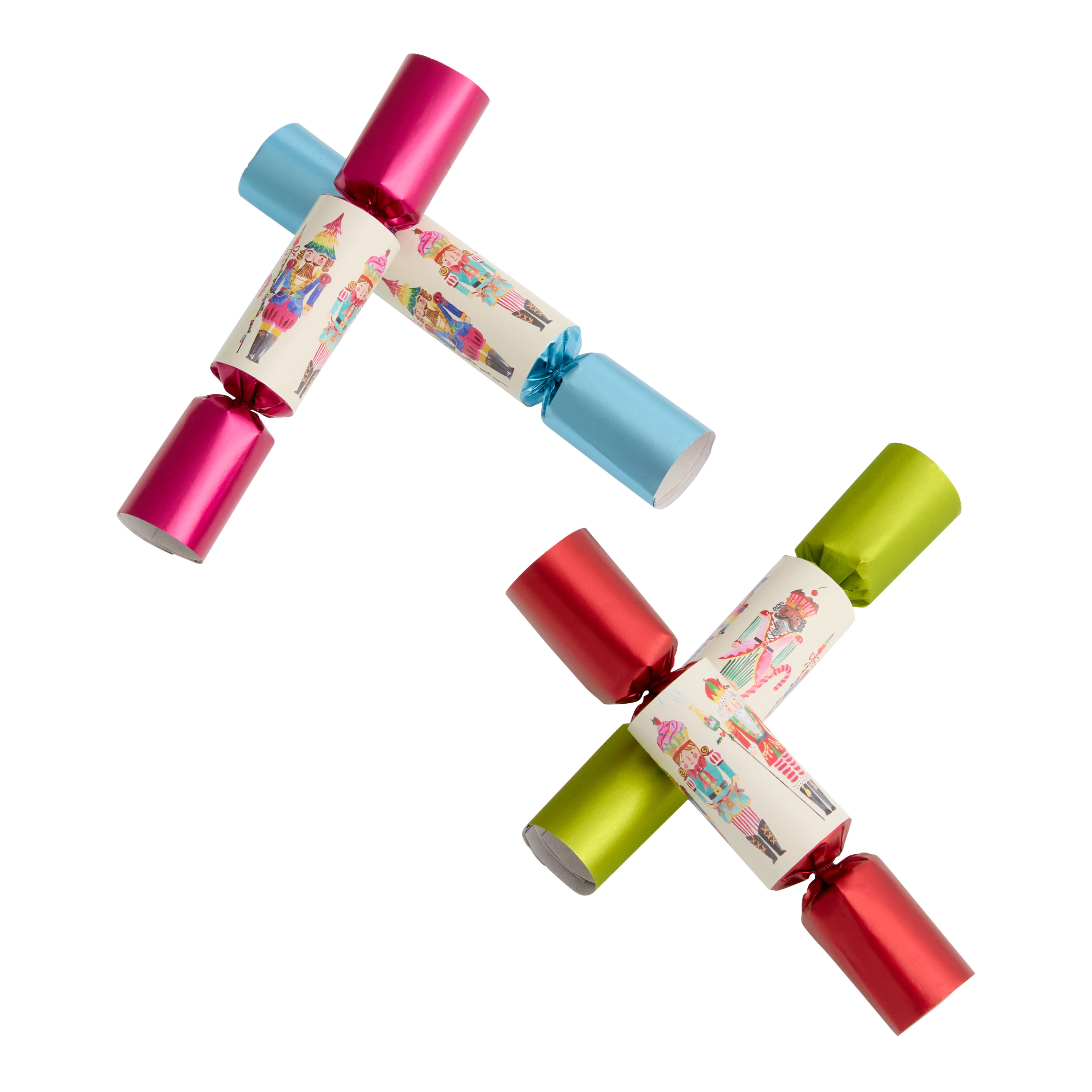 Small Multicolor Nutcracker Christmas Crackers 8 Count - World Market