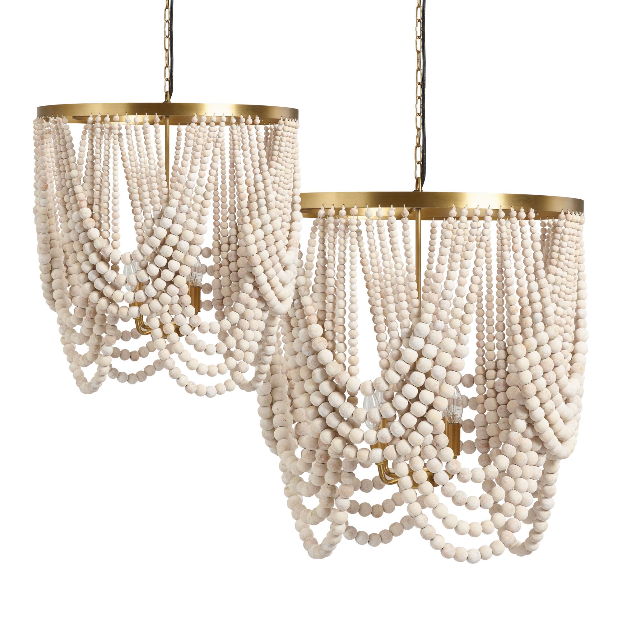 Worlds Away Capiz Shells Tapered Chandelier - Scenario Home