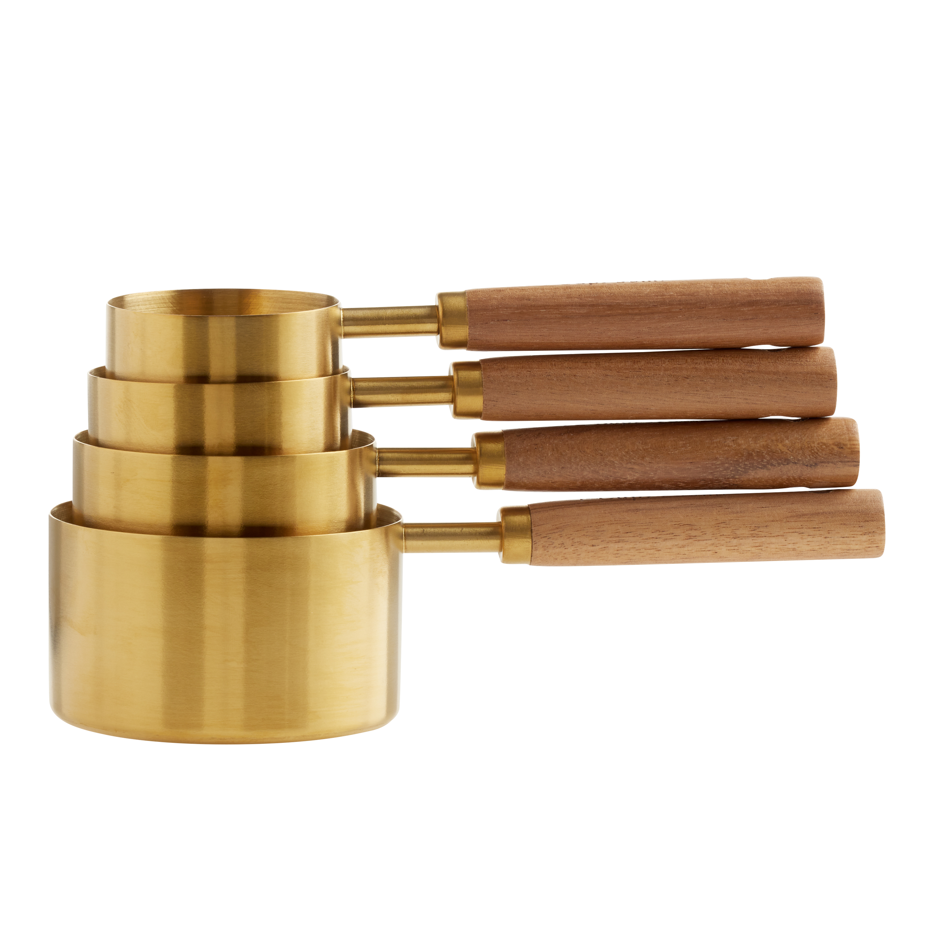 Gilded Precision, Copper Measuring Cups Set with Gold Handles, Engraved  Sizes, Kitchen and Baking Ready Elegant