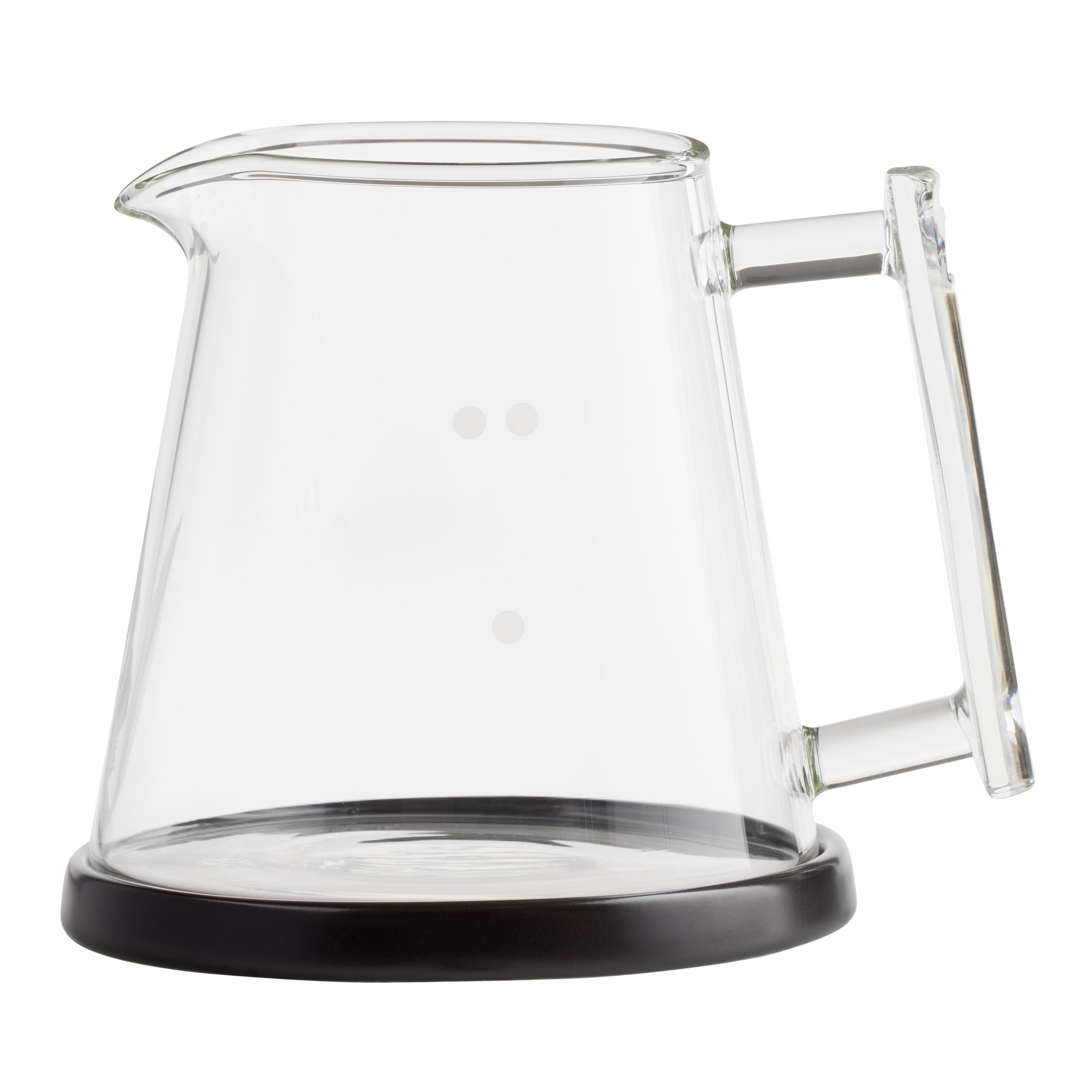 Choice 60 oz. Clear SAN Plastic Beverage Pitcher with 3 Spouts