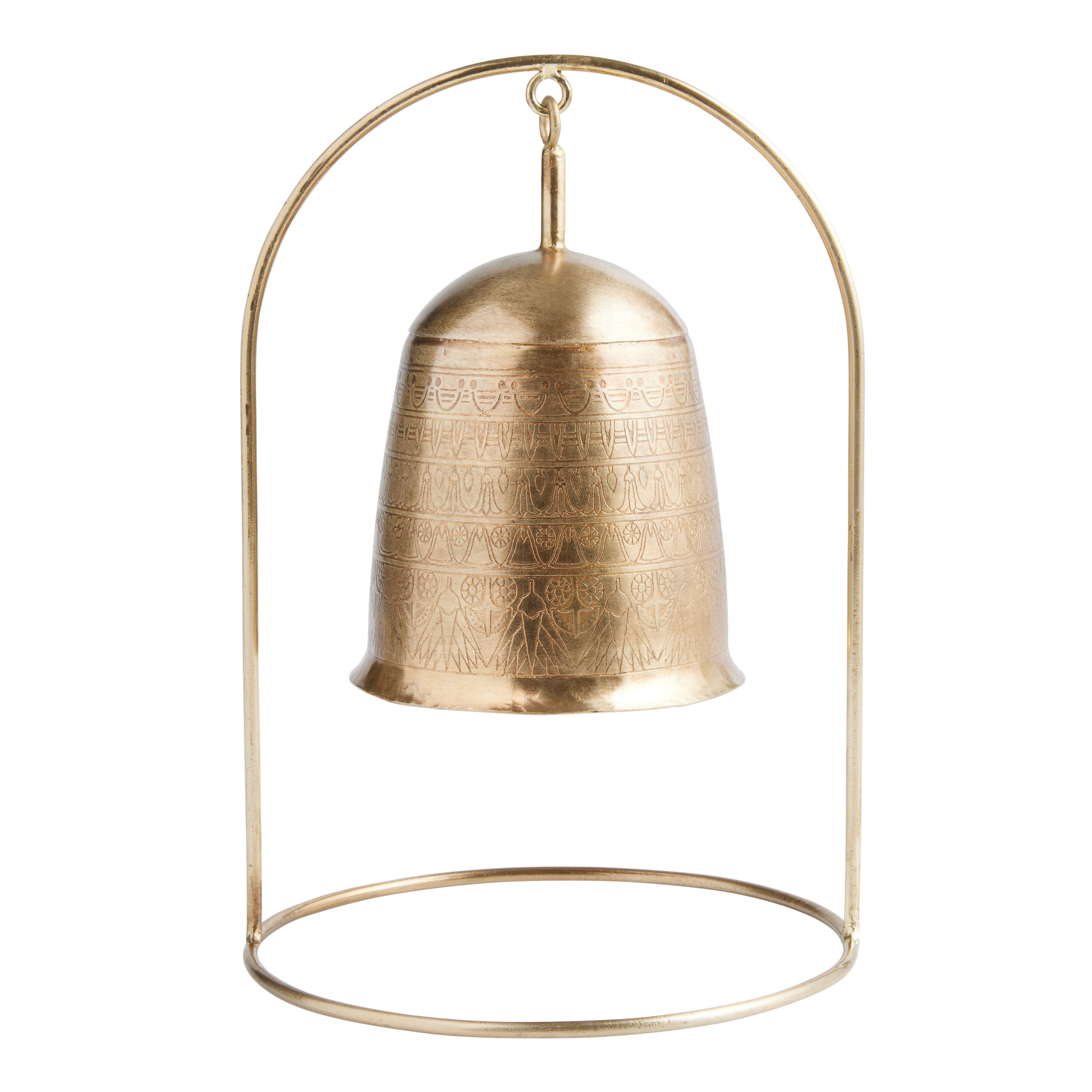 Antique Brass Metal Bell and Stand Decor World Market