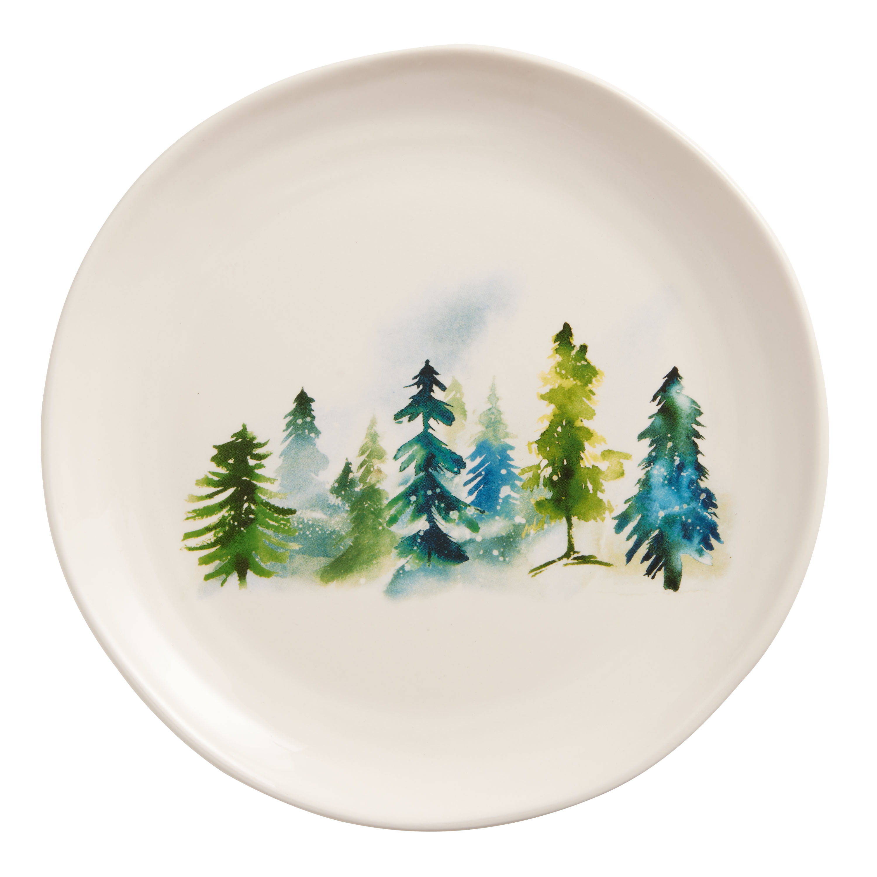 Watercolor Winter Tree Salad Plate World Market