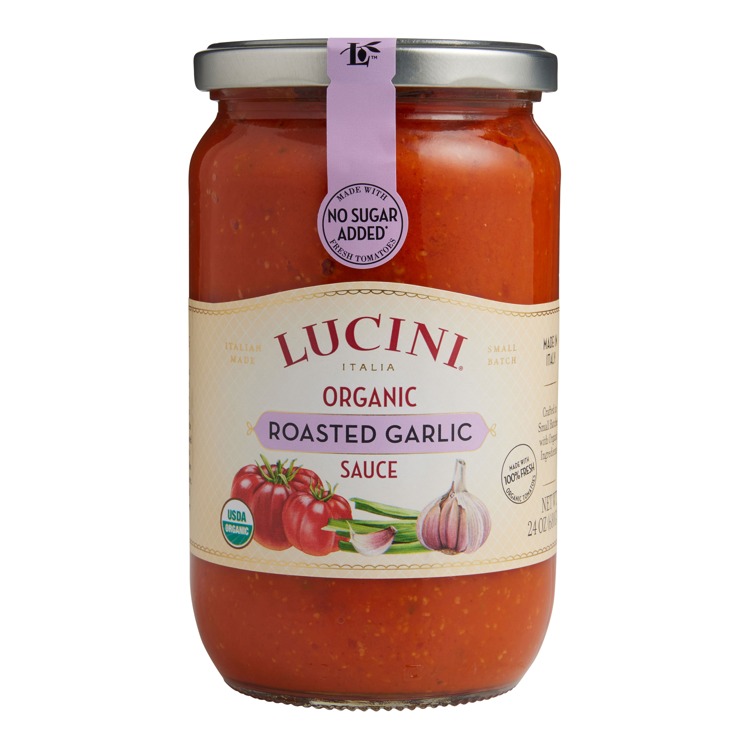 Lucini Organic Roasted Garlic Marinara Pasta Sauce World Market