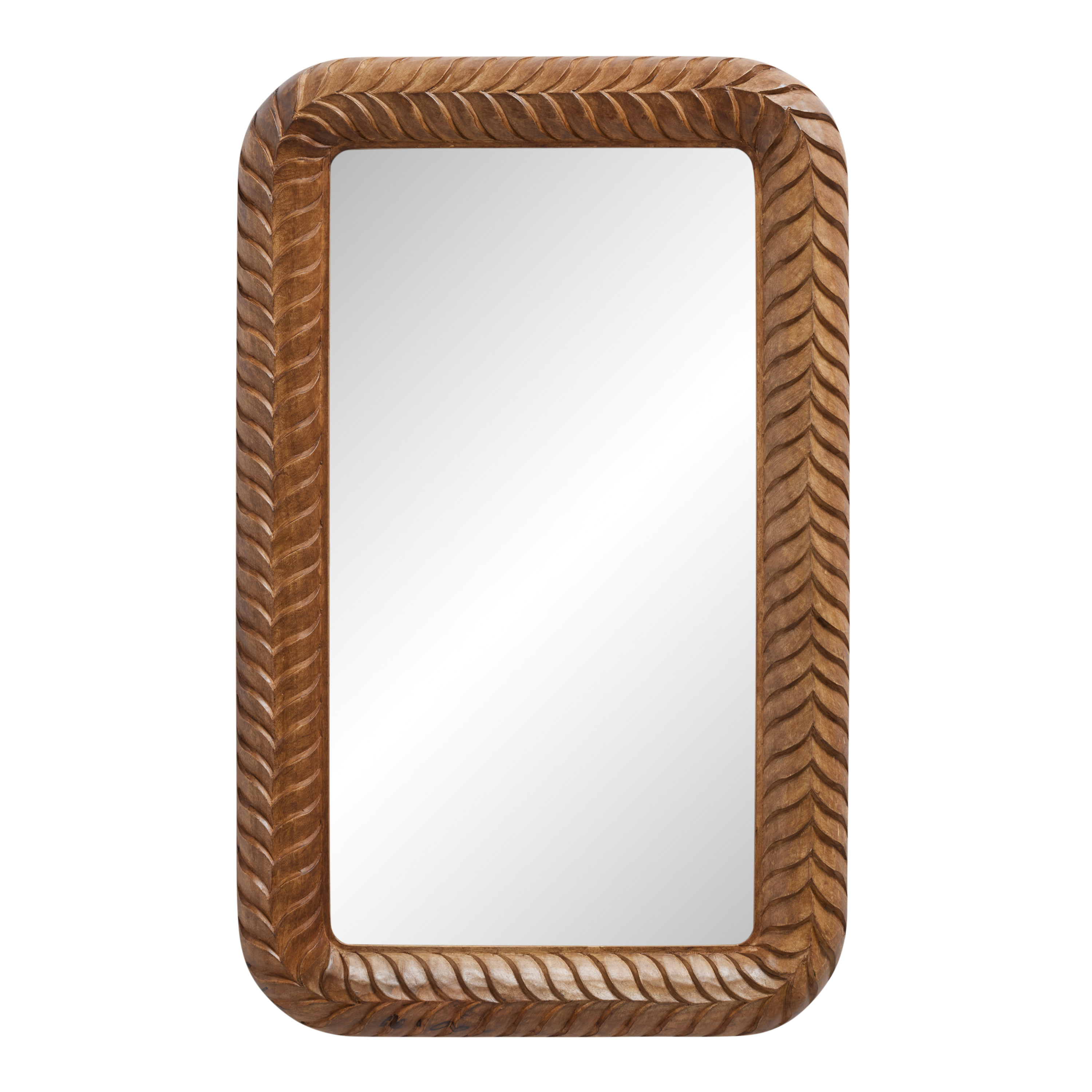 Shana Mango Wood Carved Wall Mirror World Market