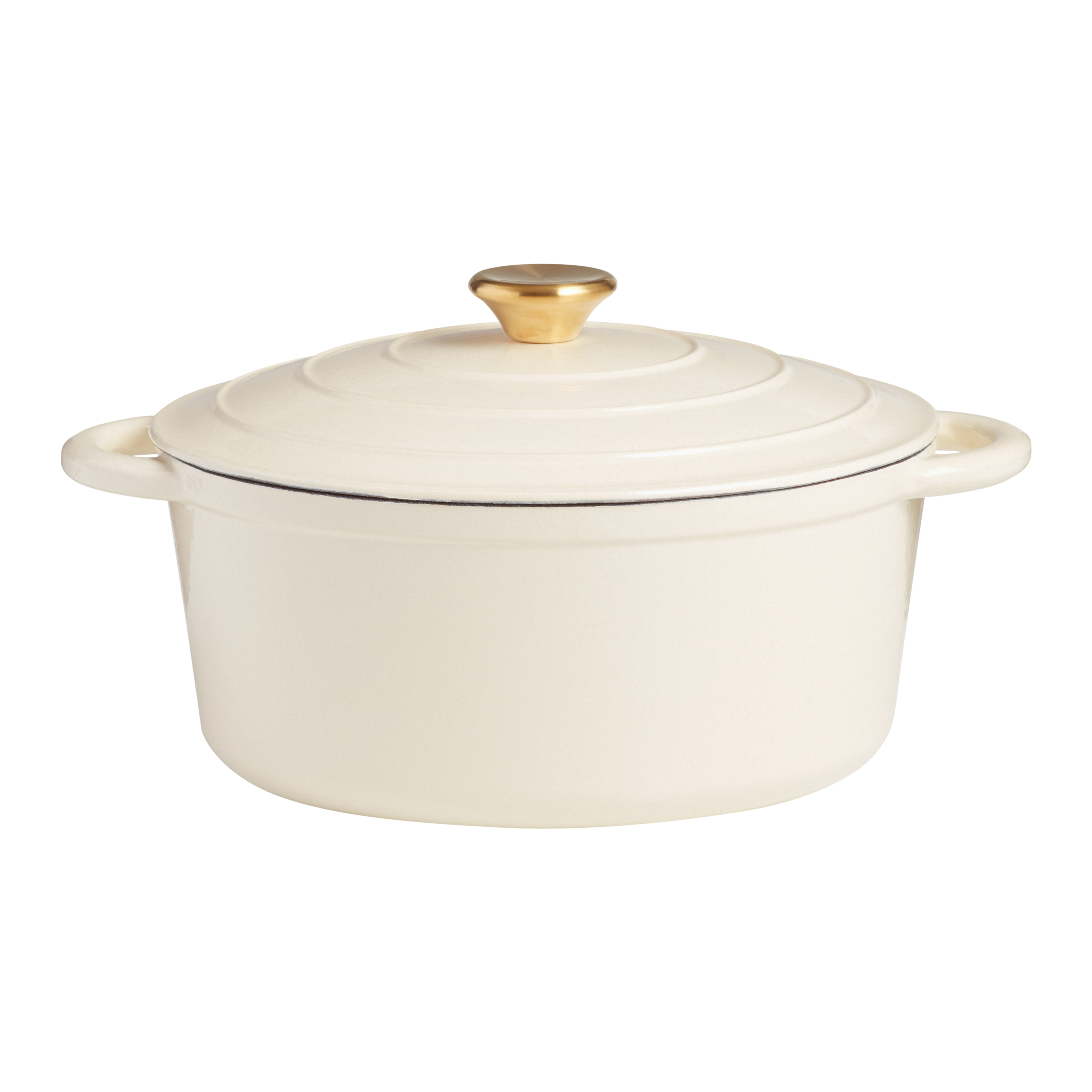 Round Enameled Cast Iron Dutch Oven 5 Quart - World Market