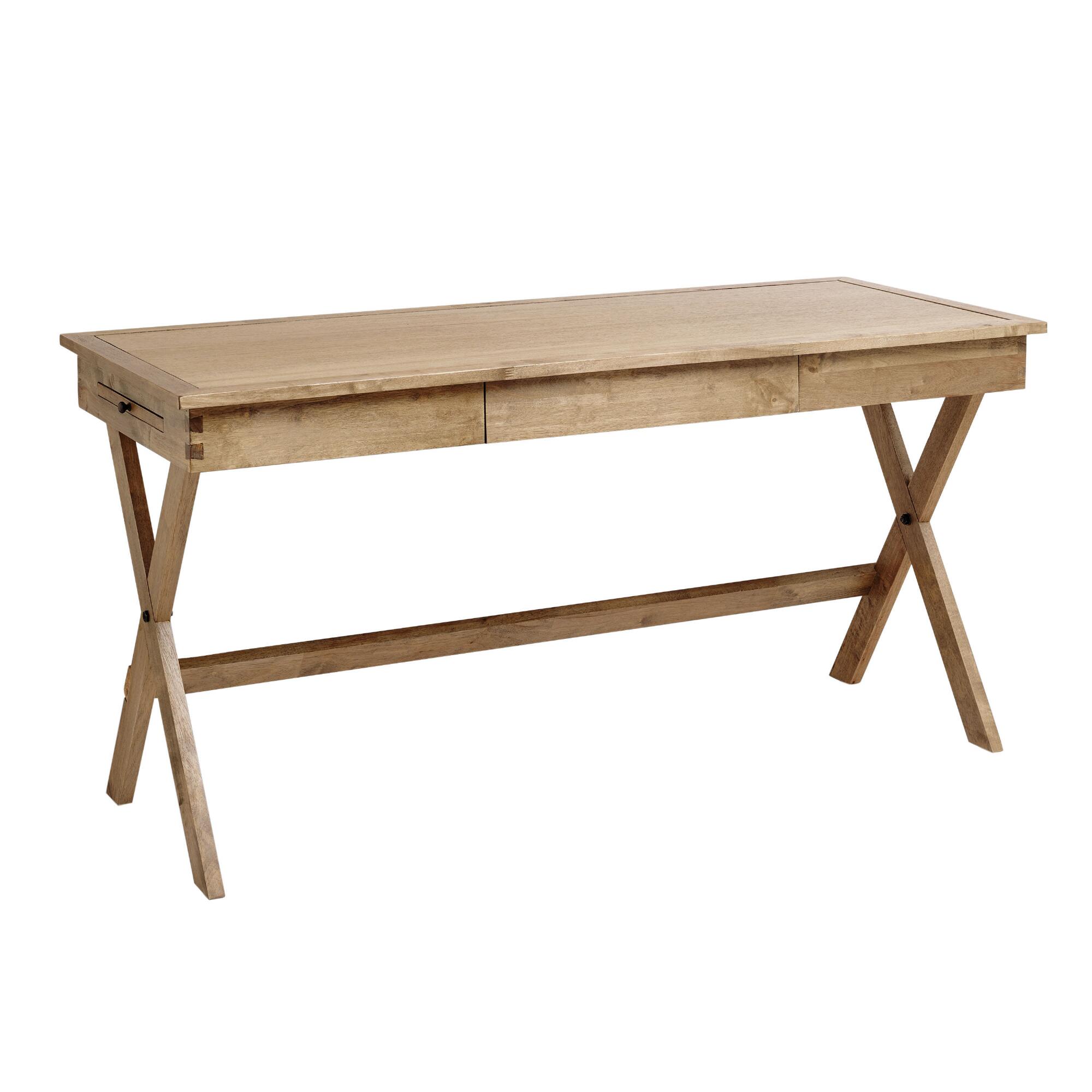 Light Walnut Campaign Desk - World Market