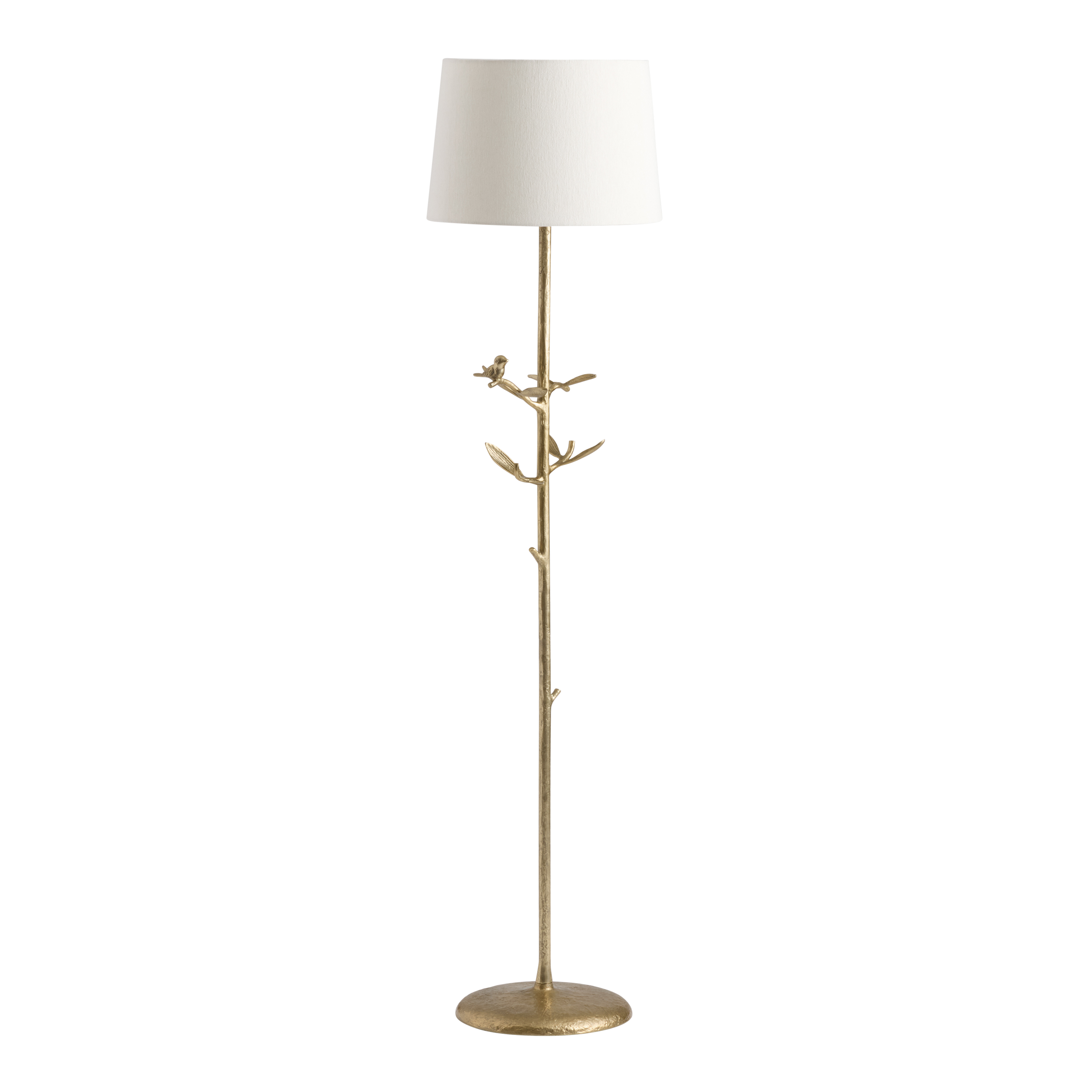 Gold Metal Birds on Branches Floor Lamp - World Market