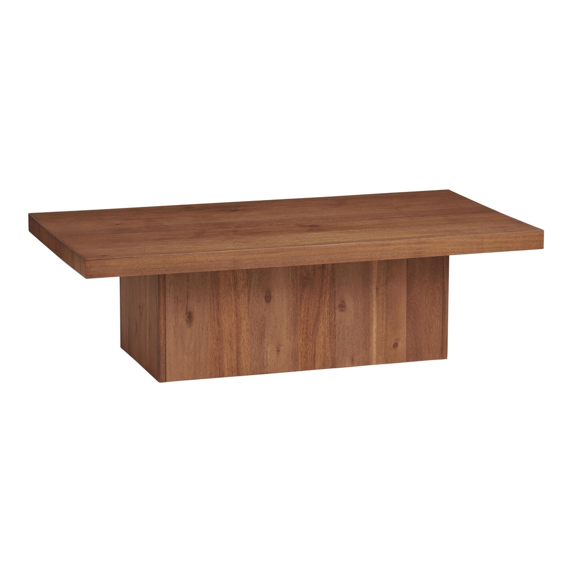 Pascal Rustic Brown Acacia Wood Coffee Table - World Market