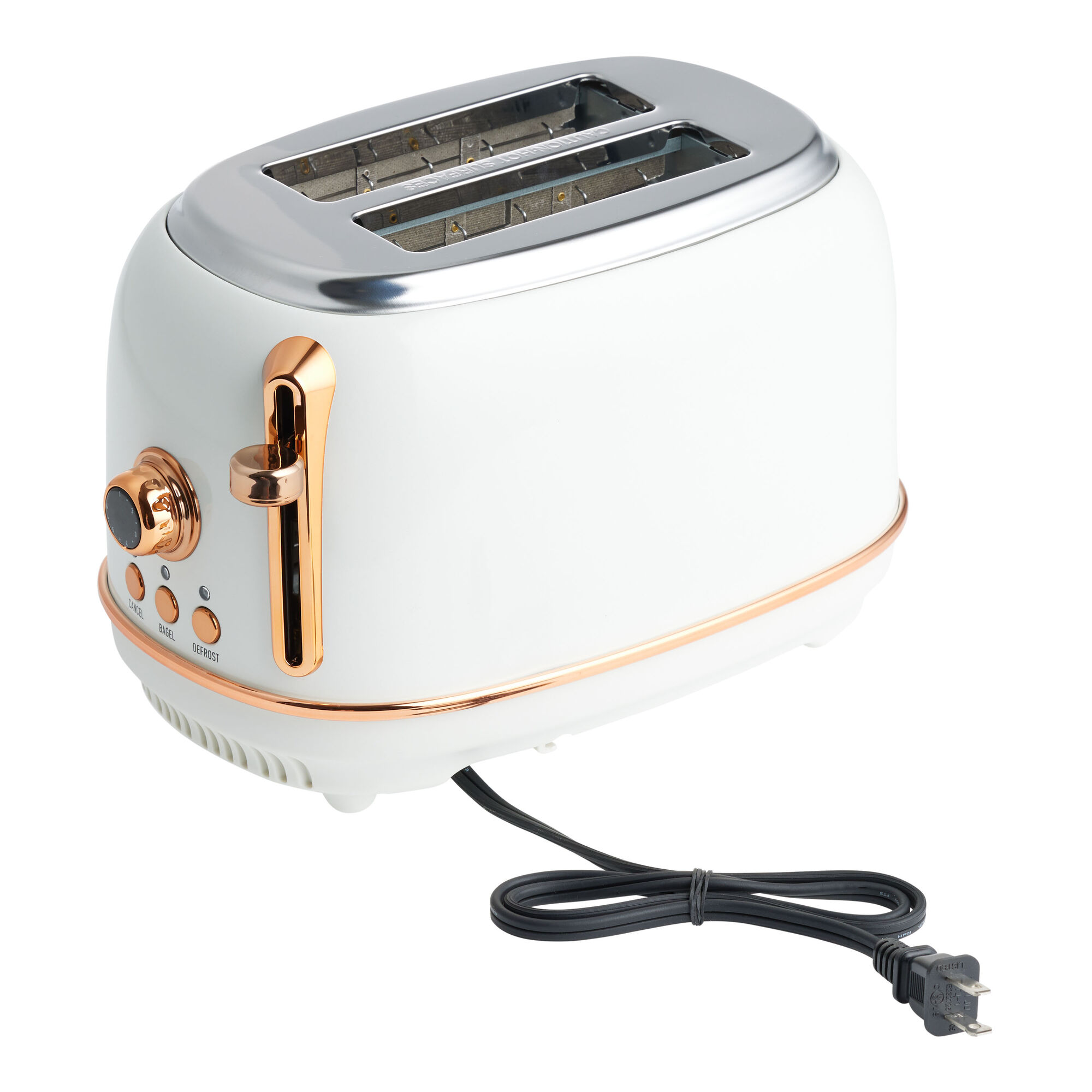 Haden Ivory and Copper Heritage 2 Slice Wide Slot Toaster - World Market