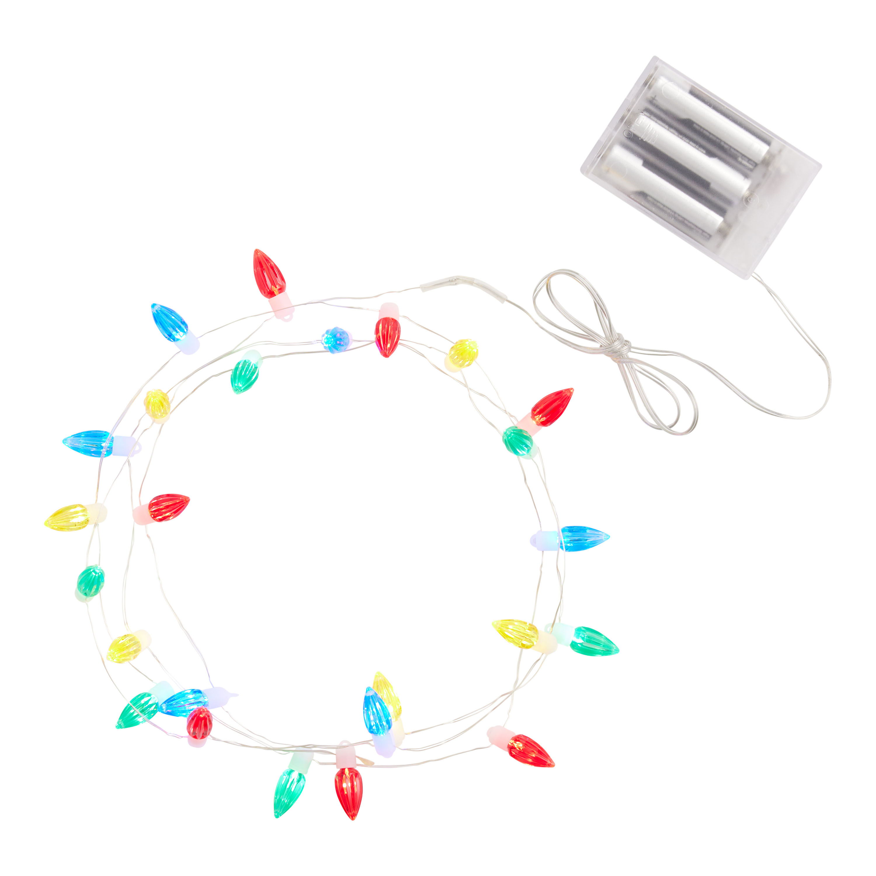 Retro Multicolor LED 25 Bulb Battery Operated String Lights World Market