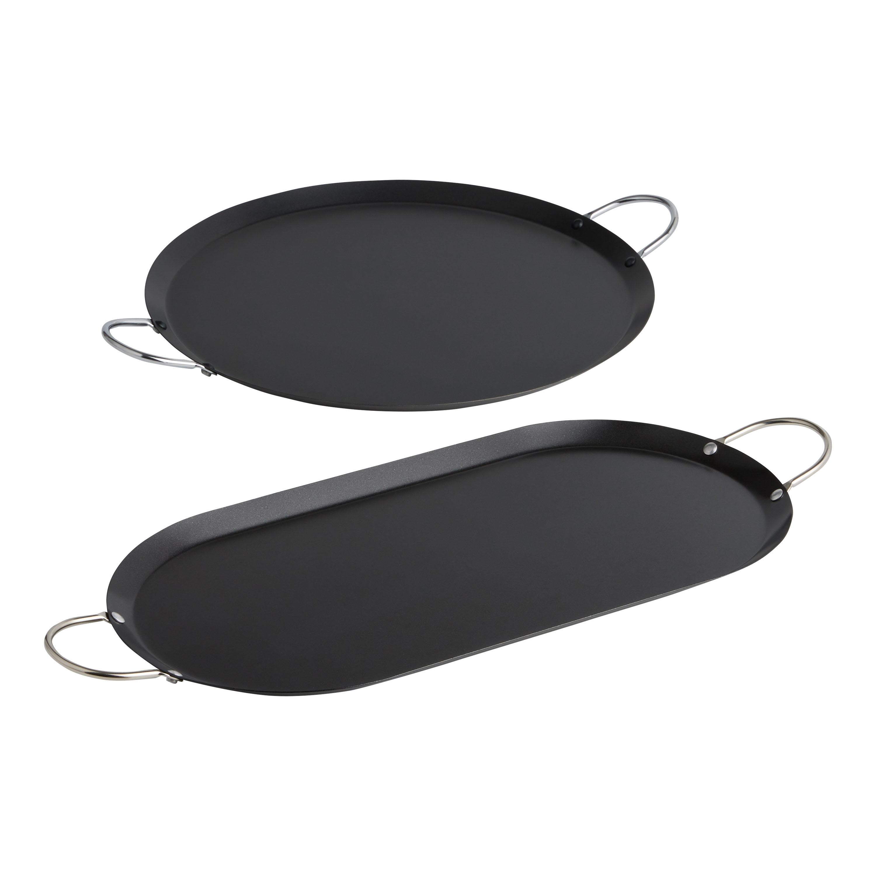 IMUSA 17-in. Carbon Steel Oval Comal with Metal Handles