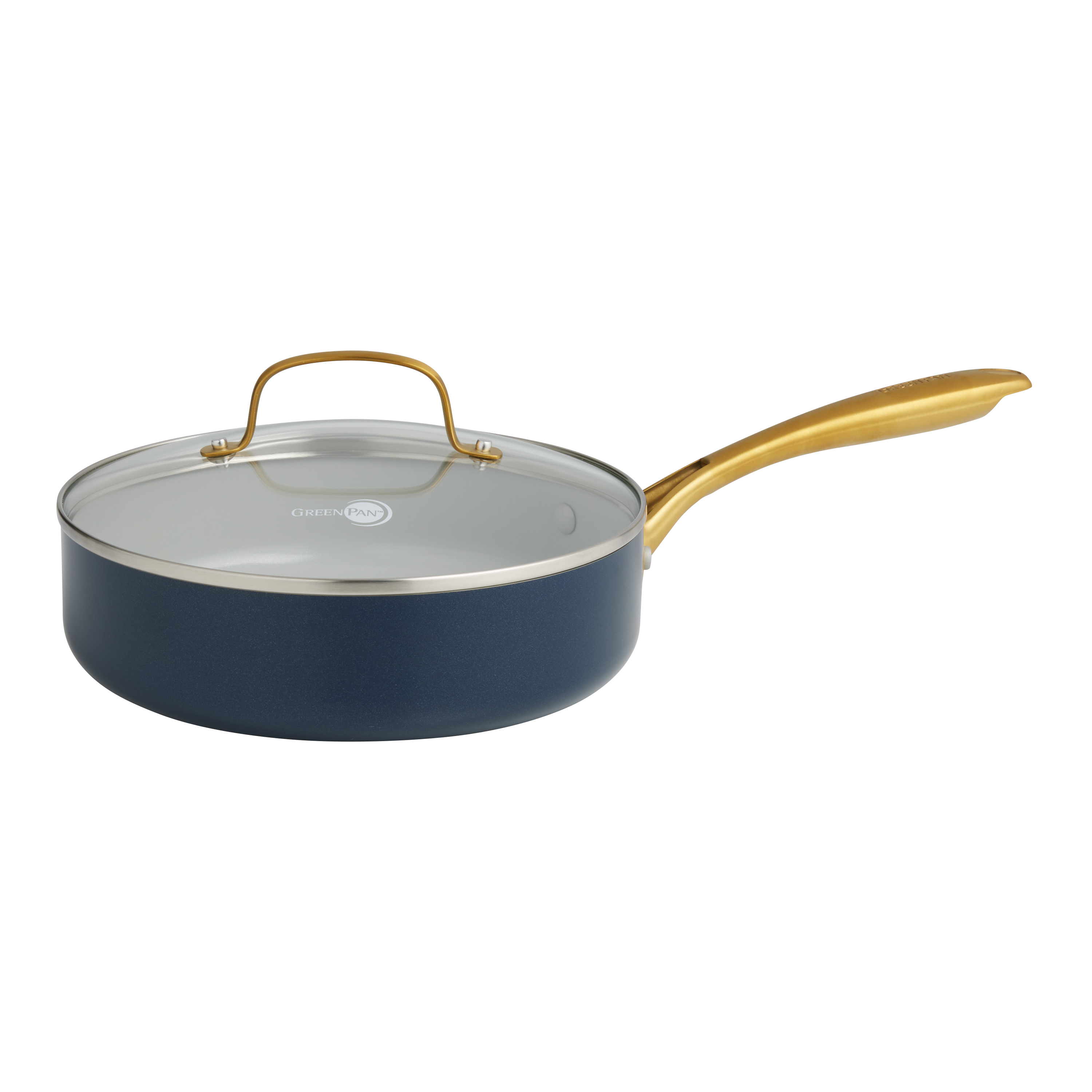 GreenPan Provision Navy Nonstick Ceramic Saute Pan 3 Quart World Market