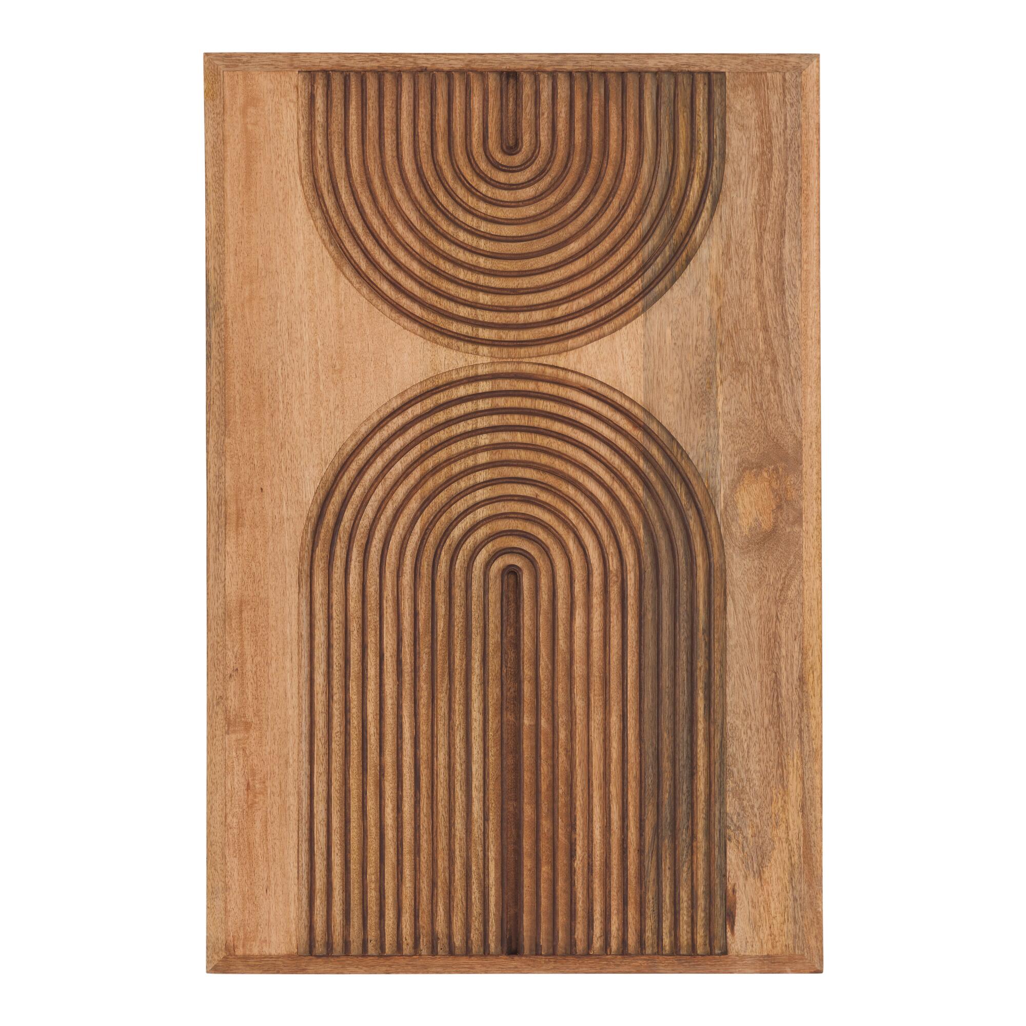 Natural Wood Arches Panel Wall Decor - World Market