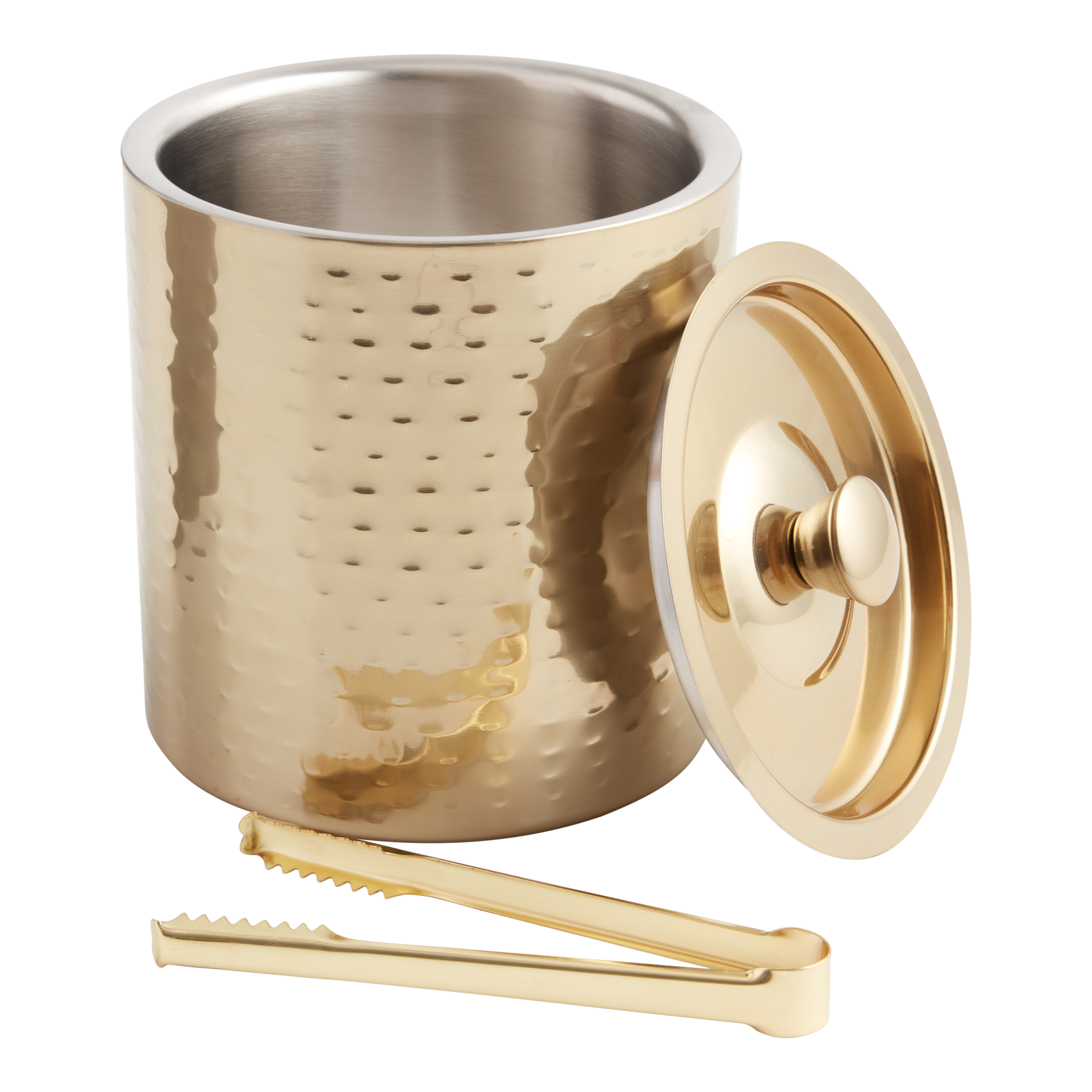 Hammered Metal Ice Bucket With Ice Scoop - Threshold™ : Target