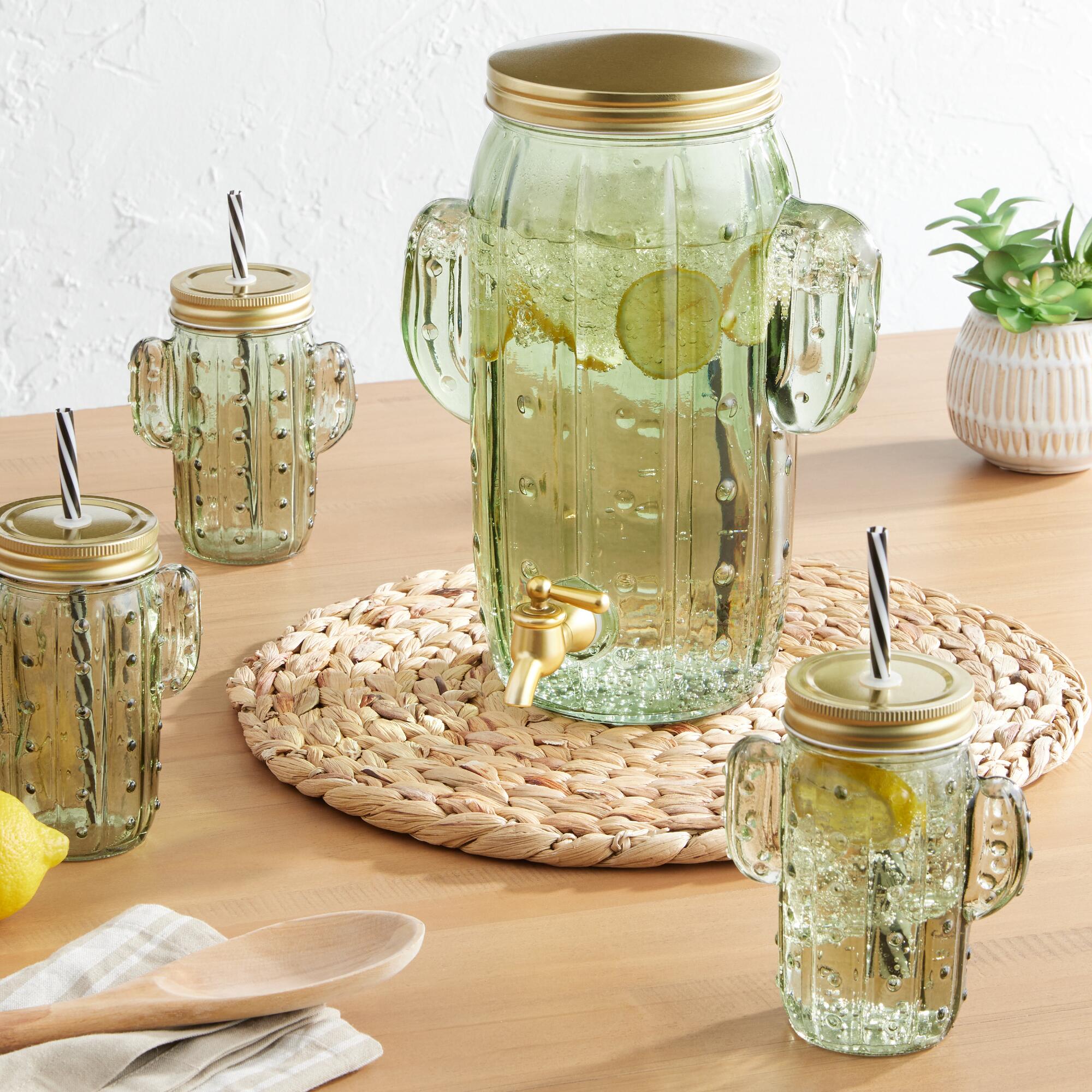 Glass Water Pot Cups Kit Juice Jar Pitcher Glass Water Jug Set