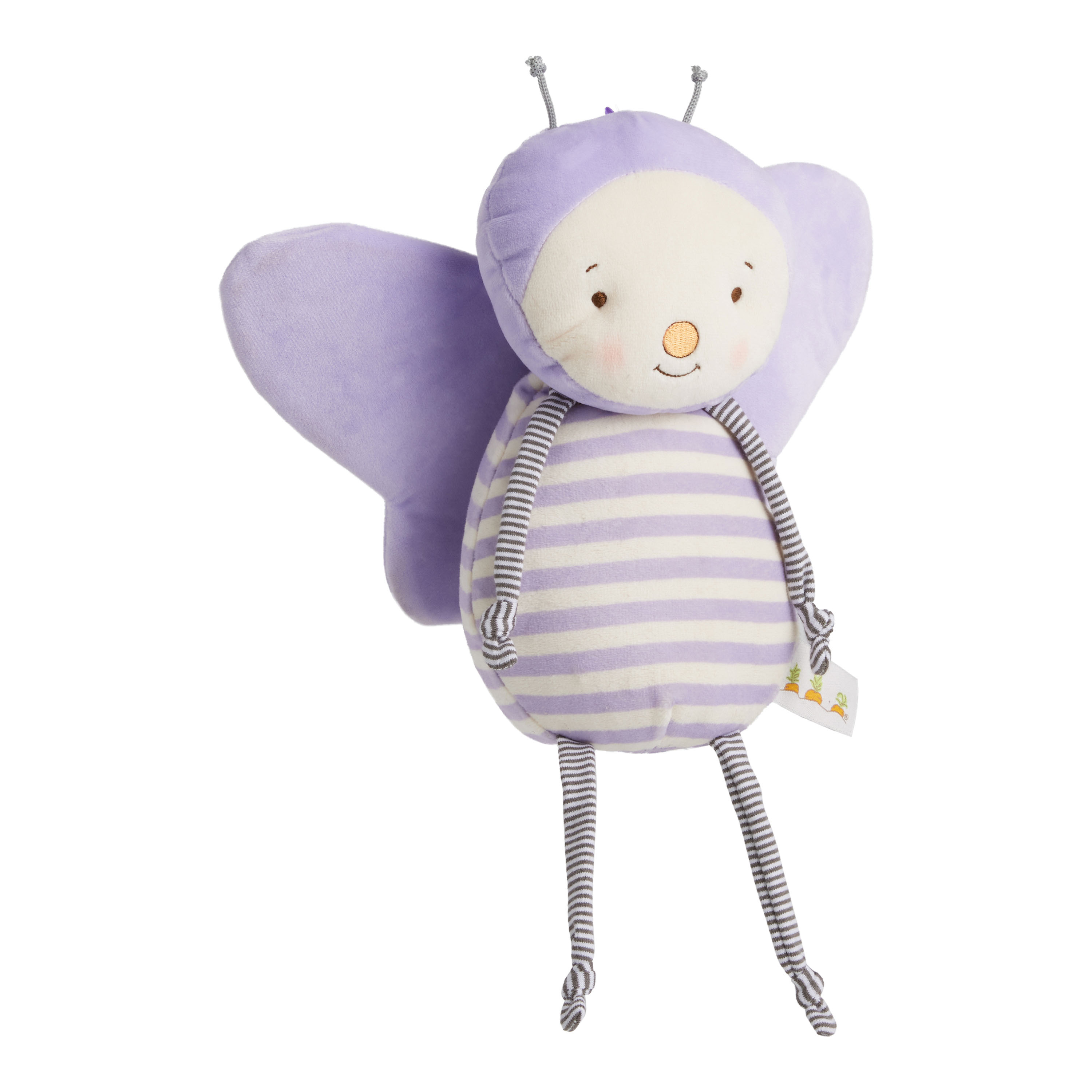 Bunnies By The Bay Purple Striped Plush Stuffed Butterfly - World Market