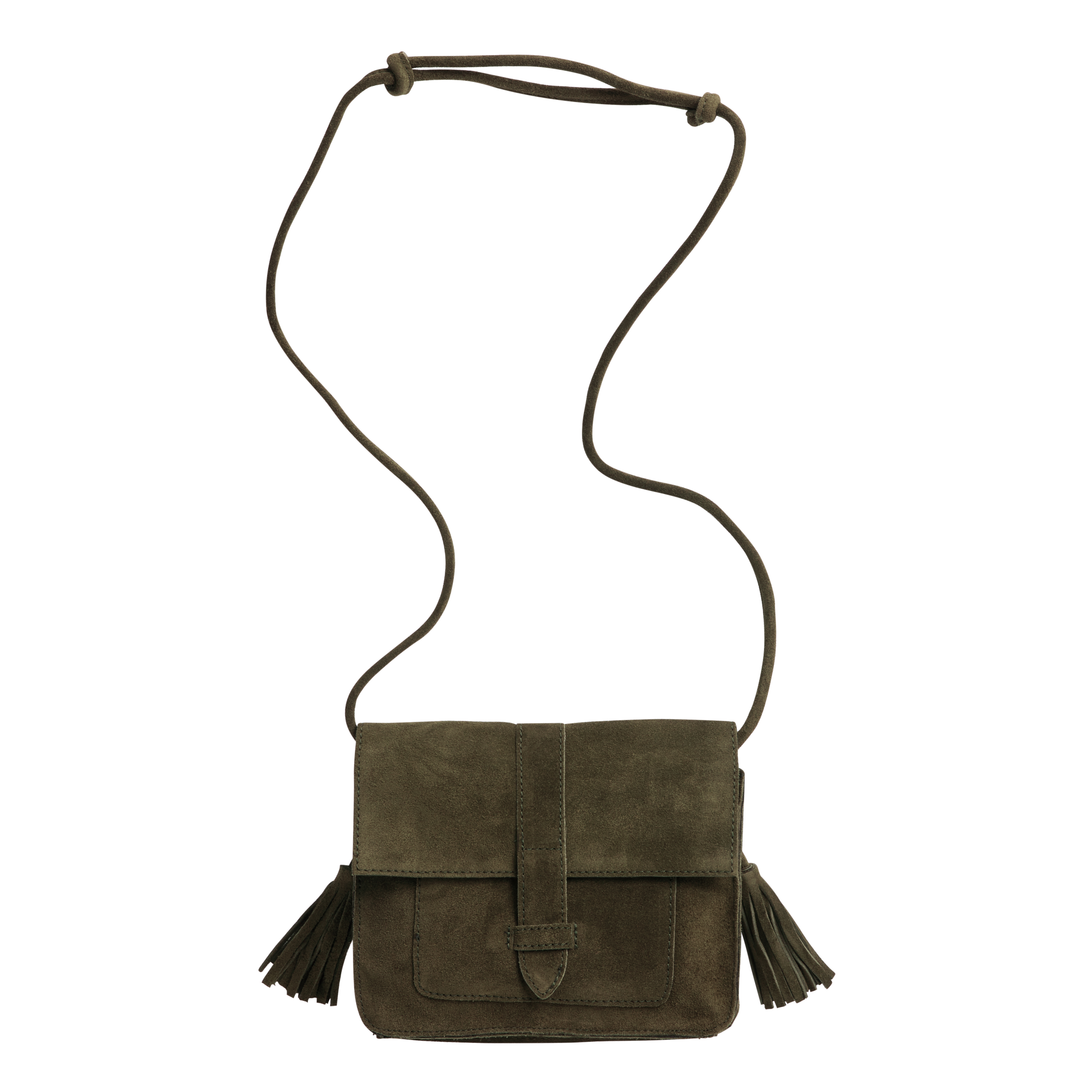 Town Crossbody Bag: Olive Vegan Suede - Perfect for Fall!