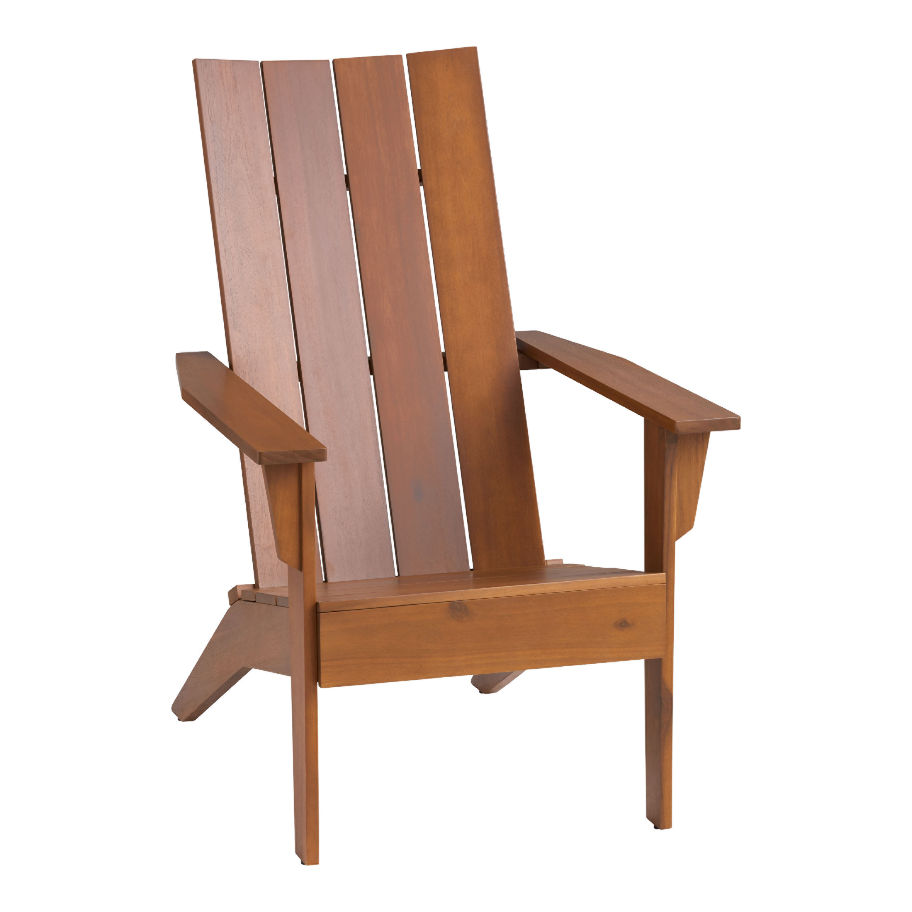 Modern Slatted Wood Adirondack Chair World Market