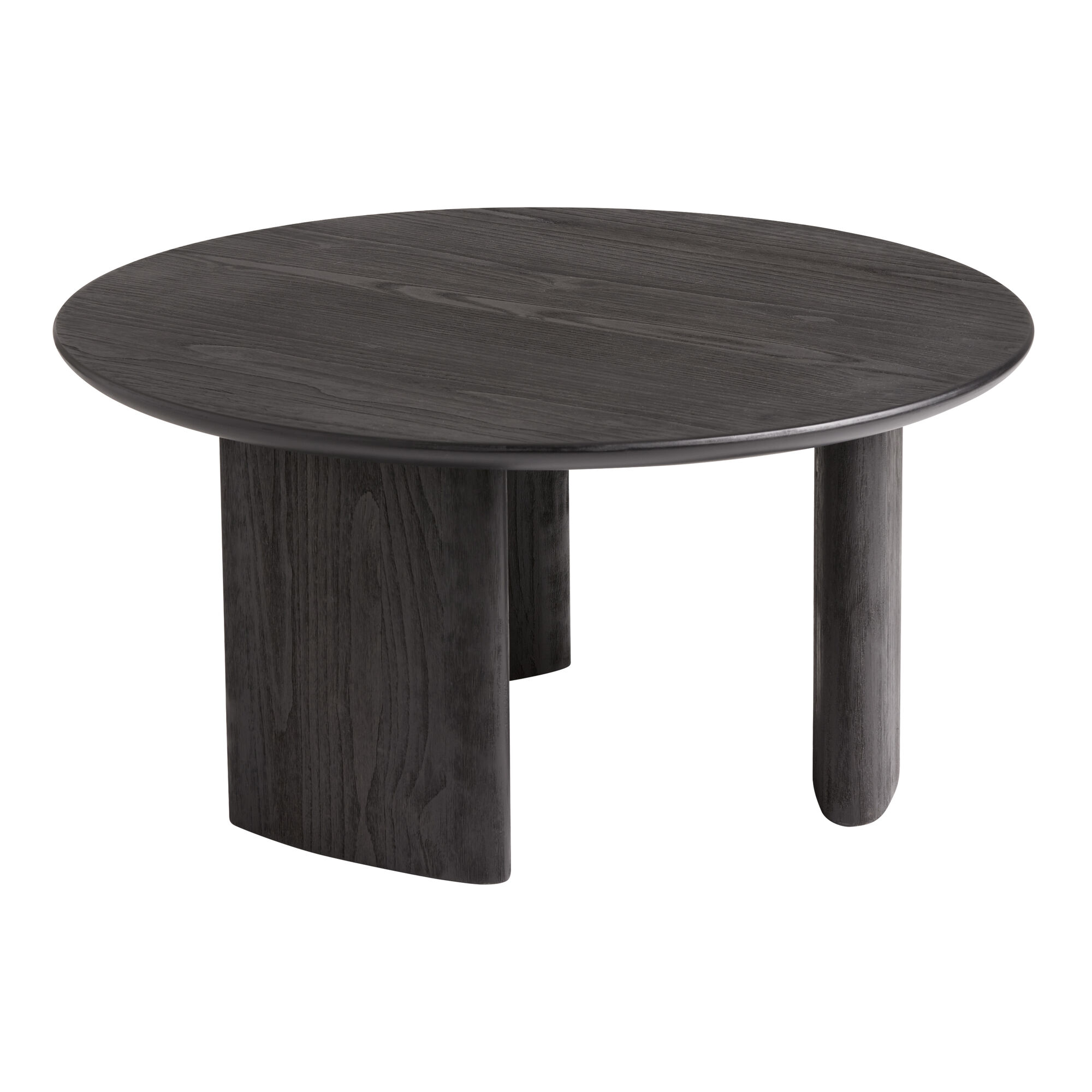 Zeke Round Brushed Wood Coffee Table World Market