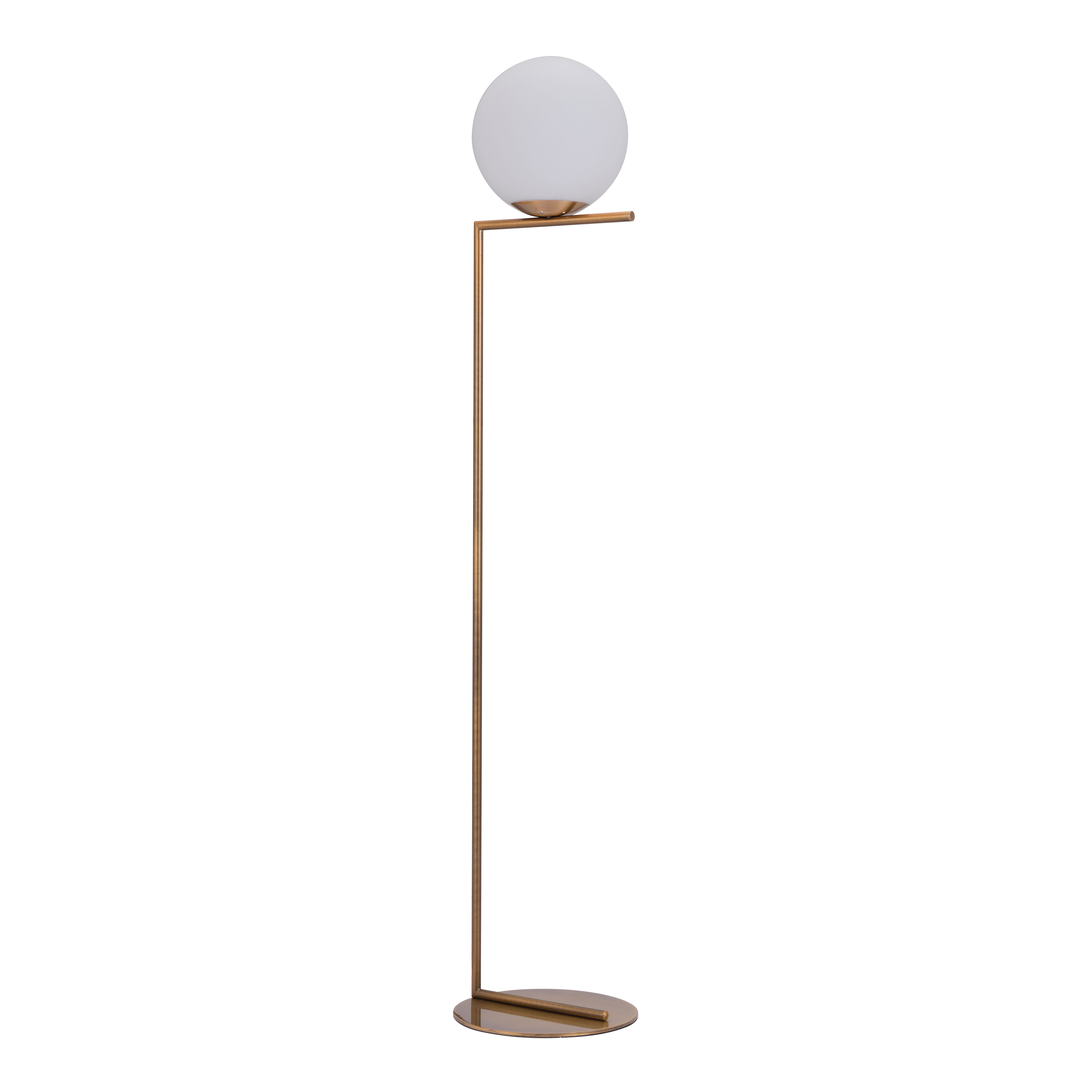 Brass globe sales floor lamp