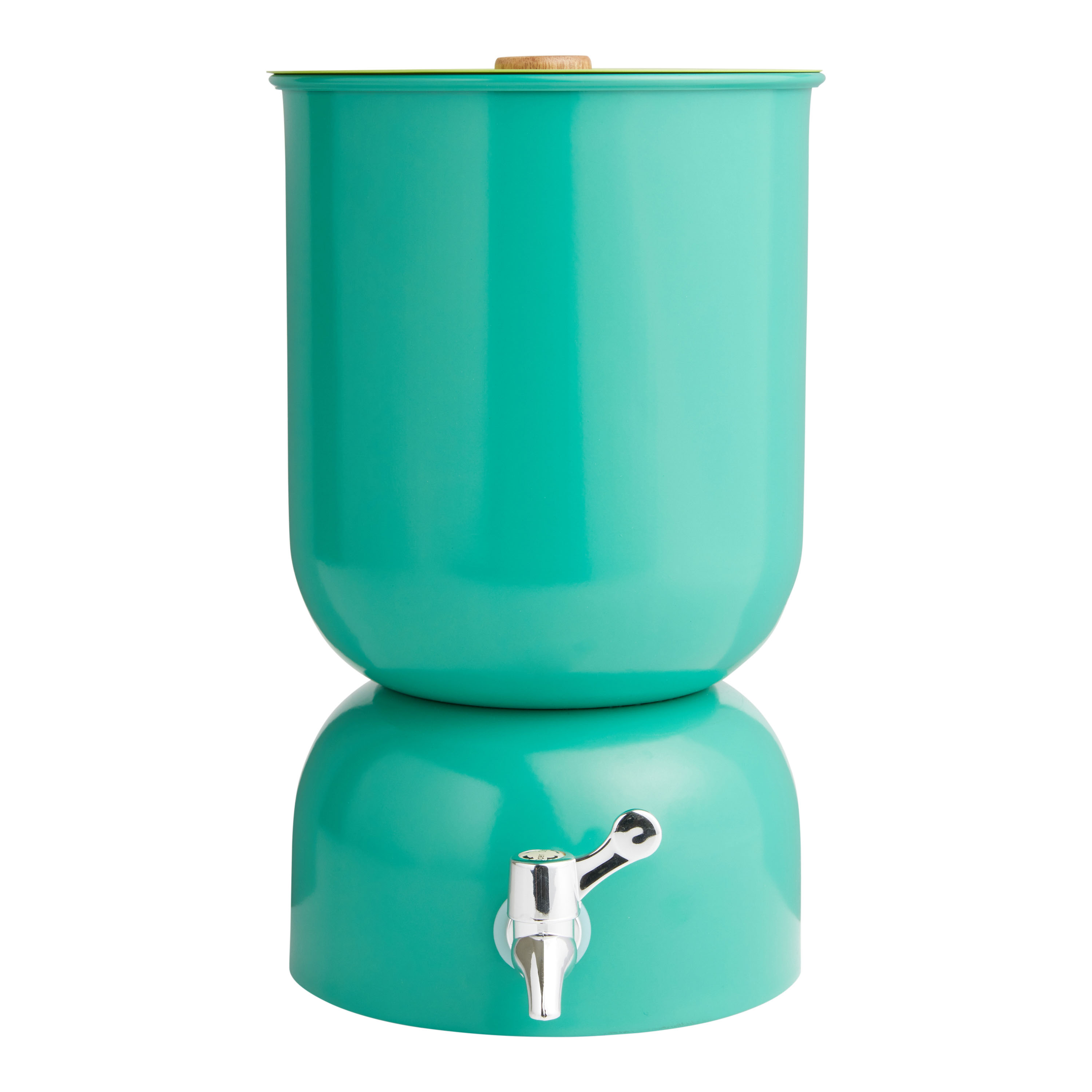 Green Stainless Steel Beverage Dispenser - World Market
