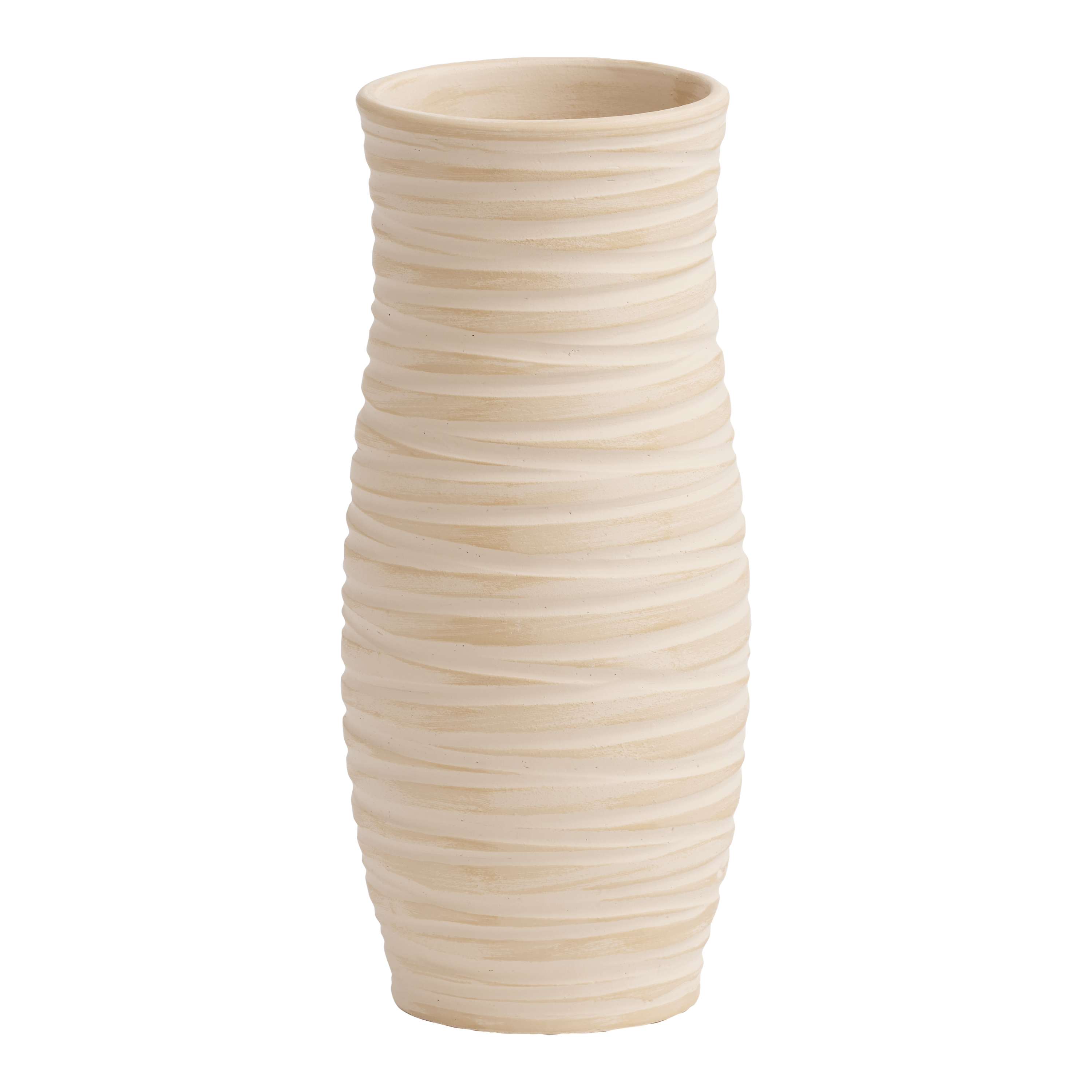 Natural Ribbed Ceramic Vase World Market