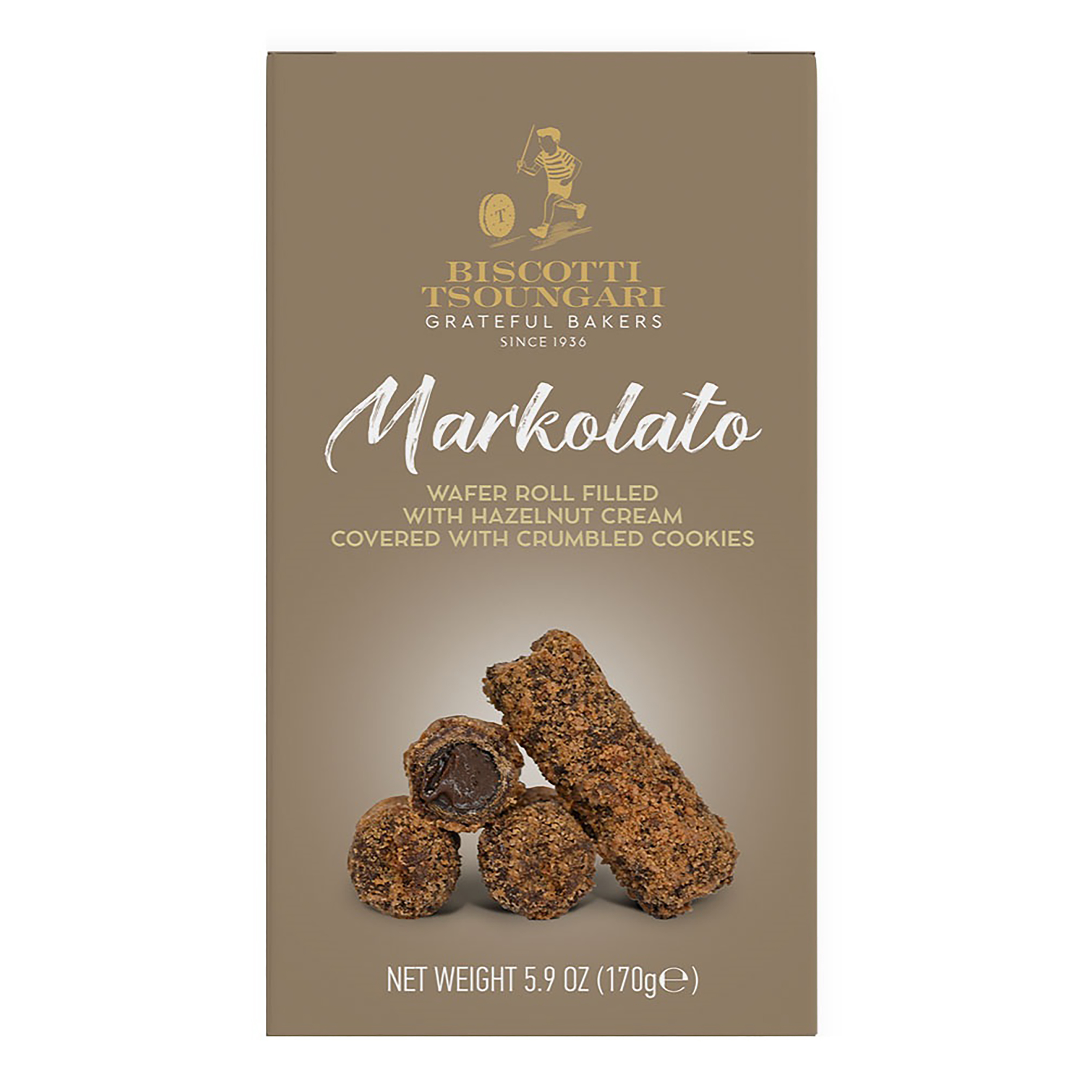 Biscotti Tsoungari Markolato Hazelnut Cream Wafer Rolls - World Market