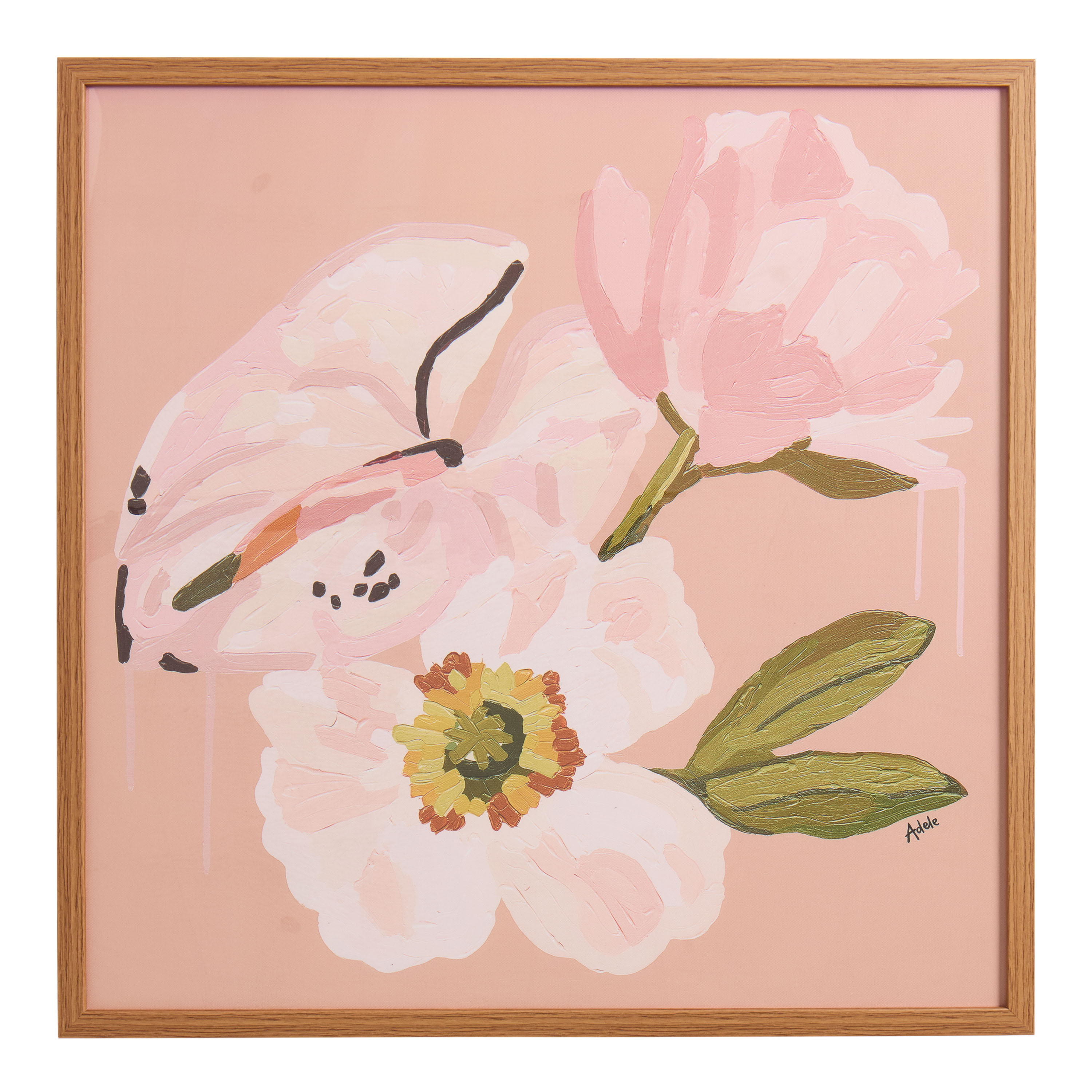 Pink In Bloom by Adele Naidoo Framed Canvas Wall Art - World Market