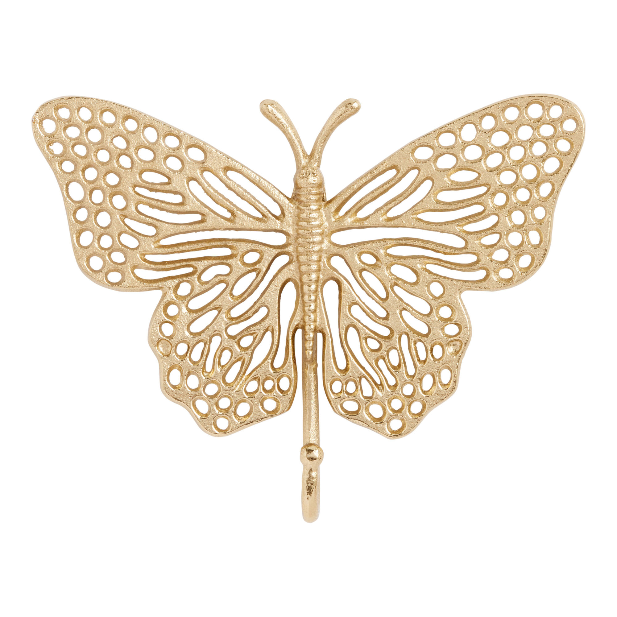 Antique Gold Metal Butterfly Wall Hook by World Market