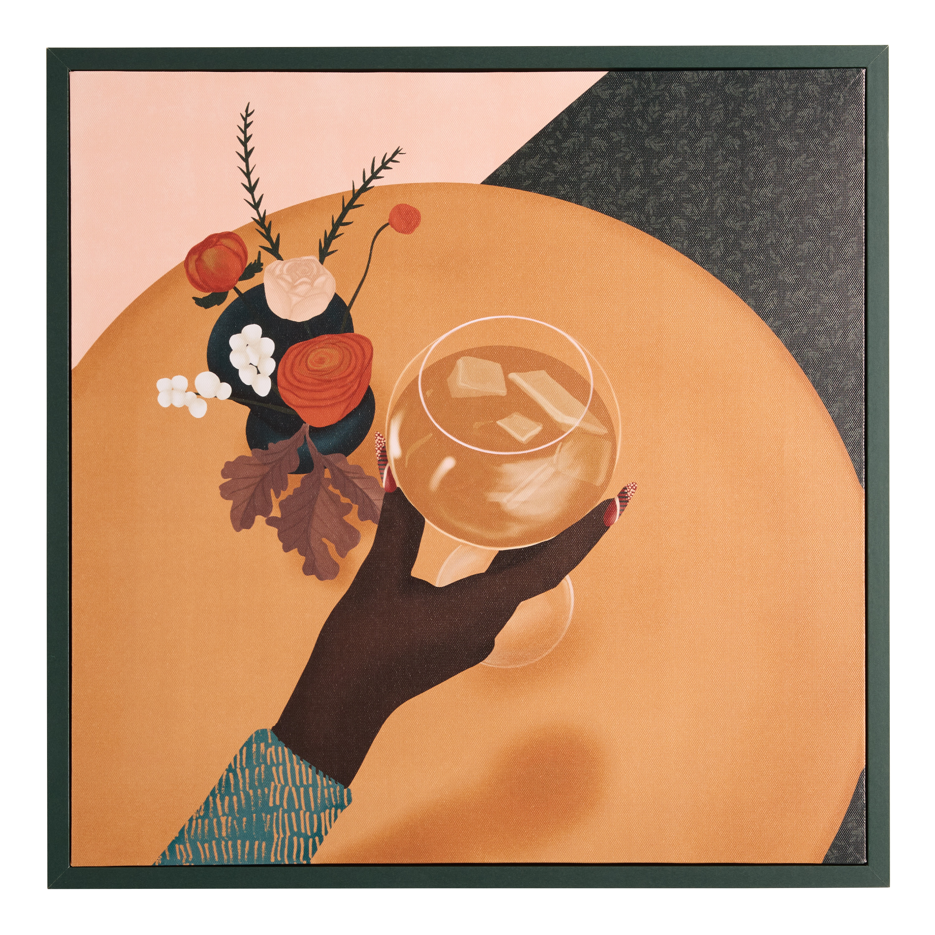 LOVER'S BAY コラージュアート Berries & Blues, Collage Clock - Lea Alboher