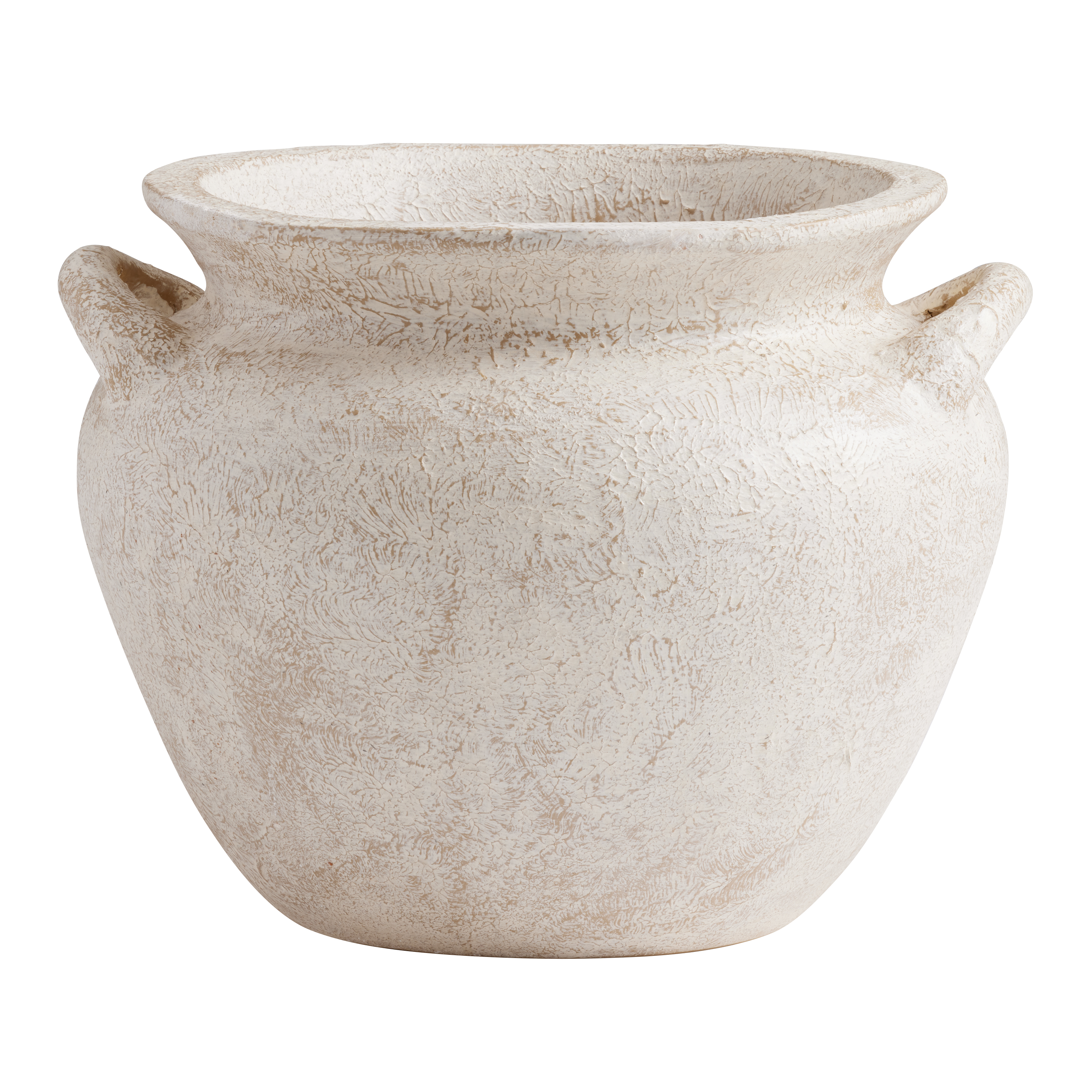 Delphine Ivory Terracotta Urn Outdoor Planter - World Market