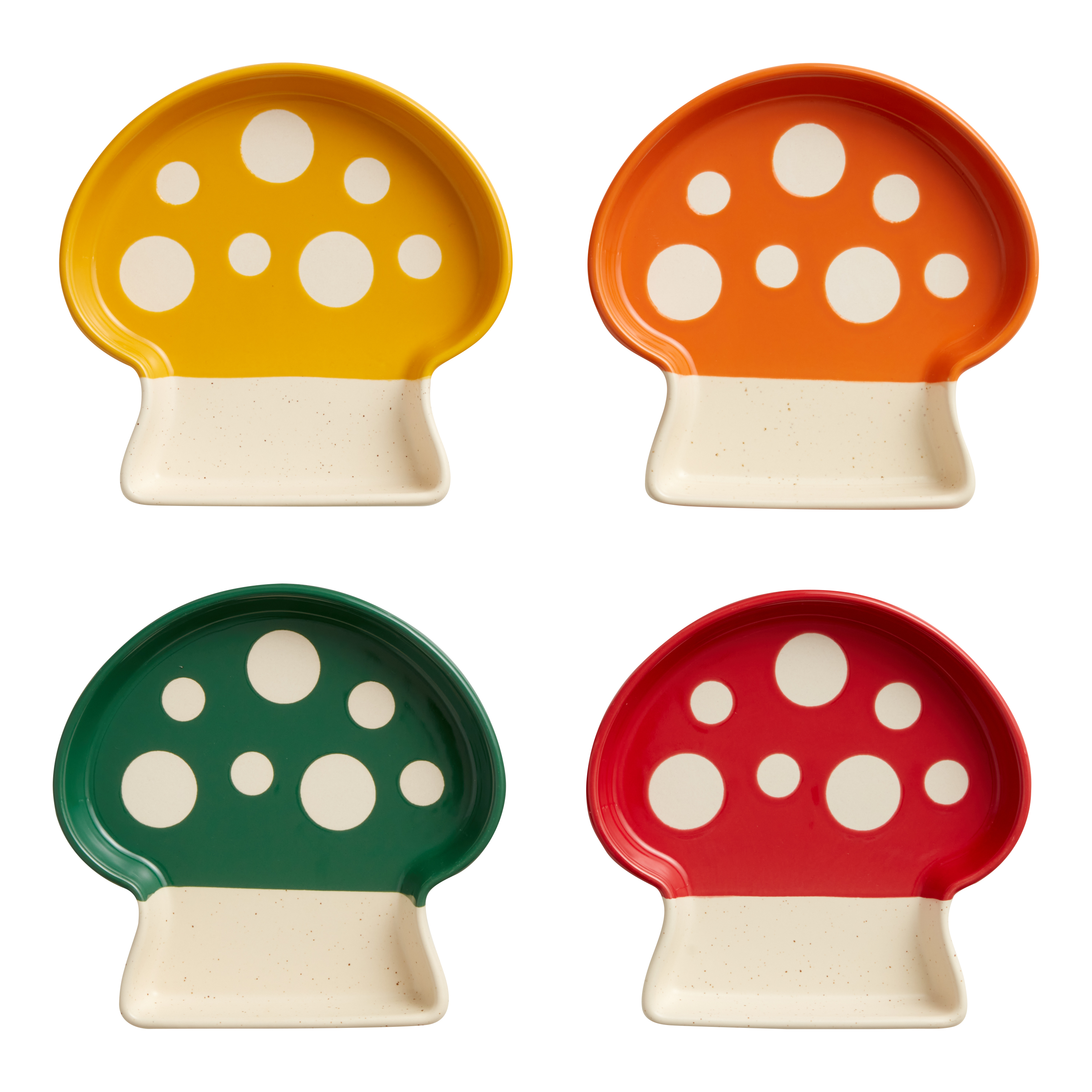 Mushroom Figural Appetizer Plates 4 Pack - World Market