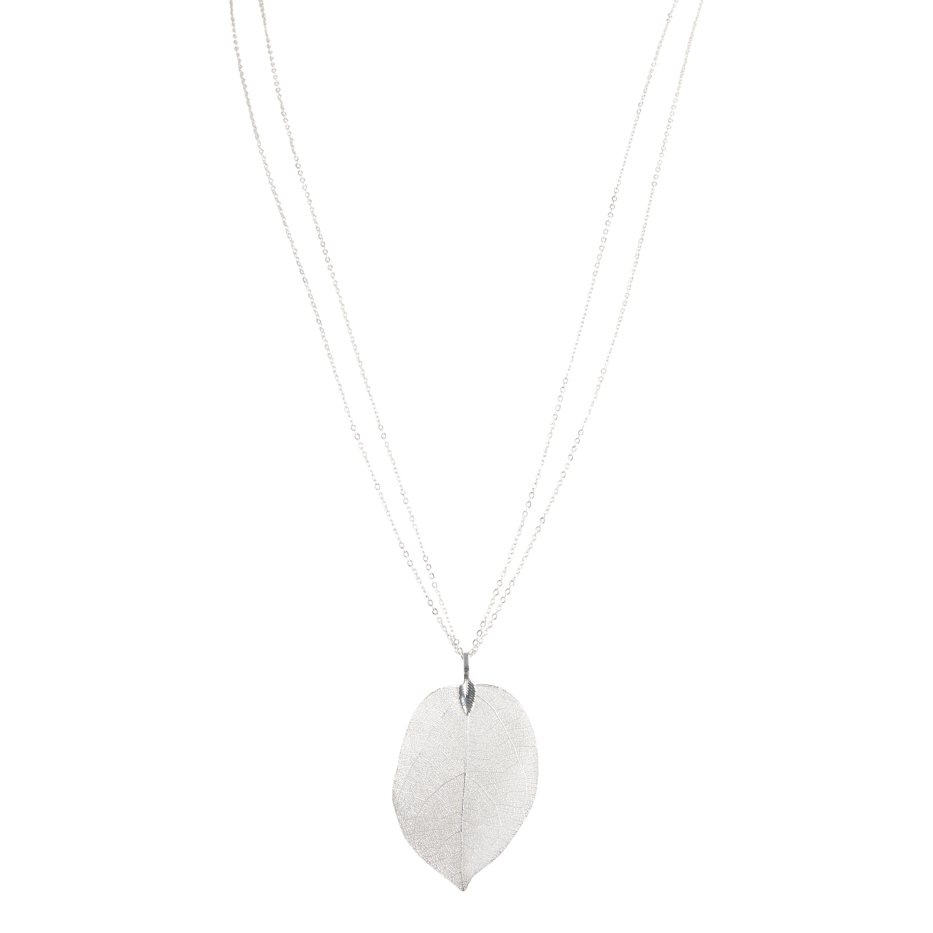 Silver Leaf Pendant Necklace World Market