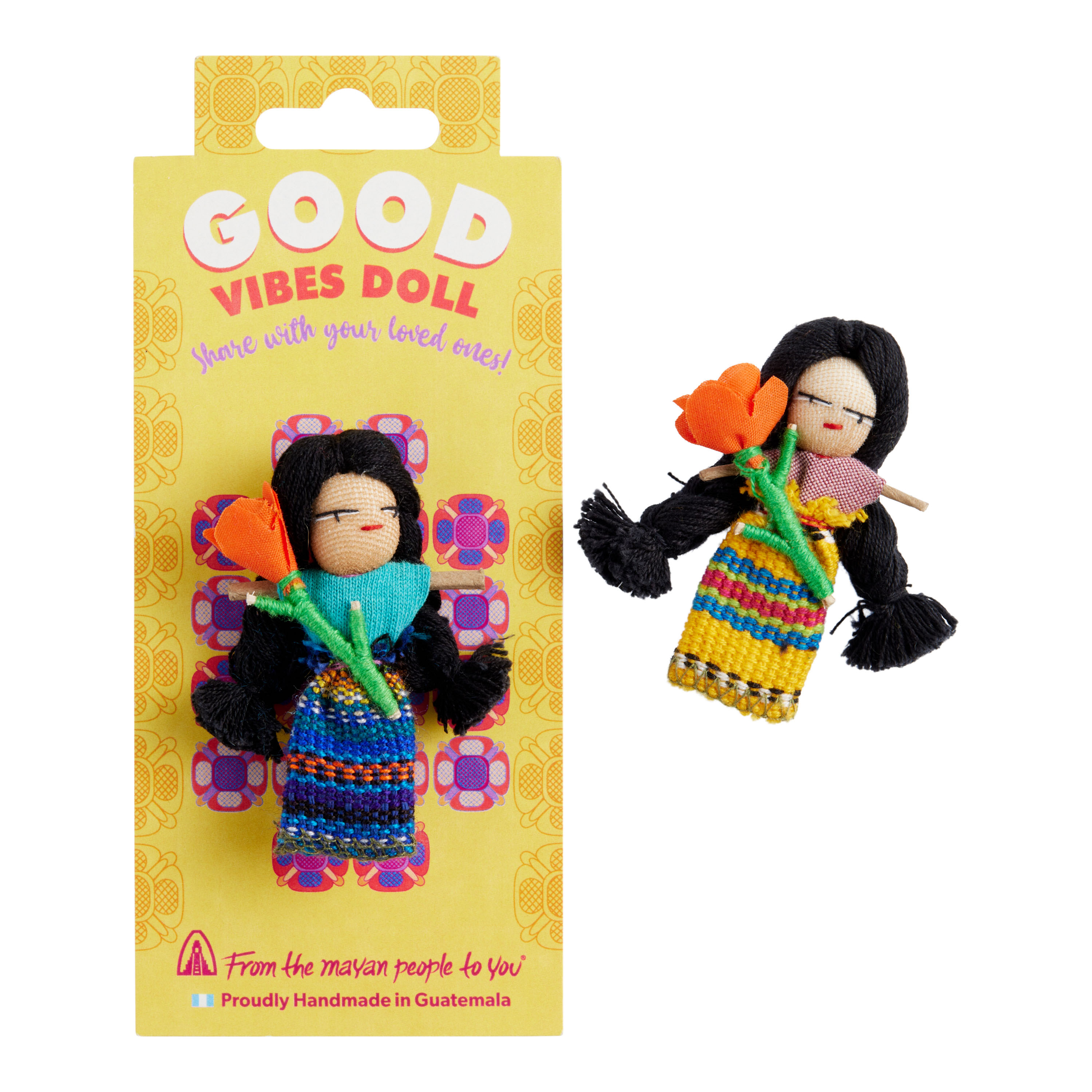 Mayan Good Vibes Worry Doll Set of 2 - World Market