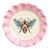 Spring Insect Ruffled Rim Hand Painted Appetizer Plate