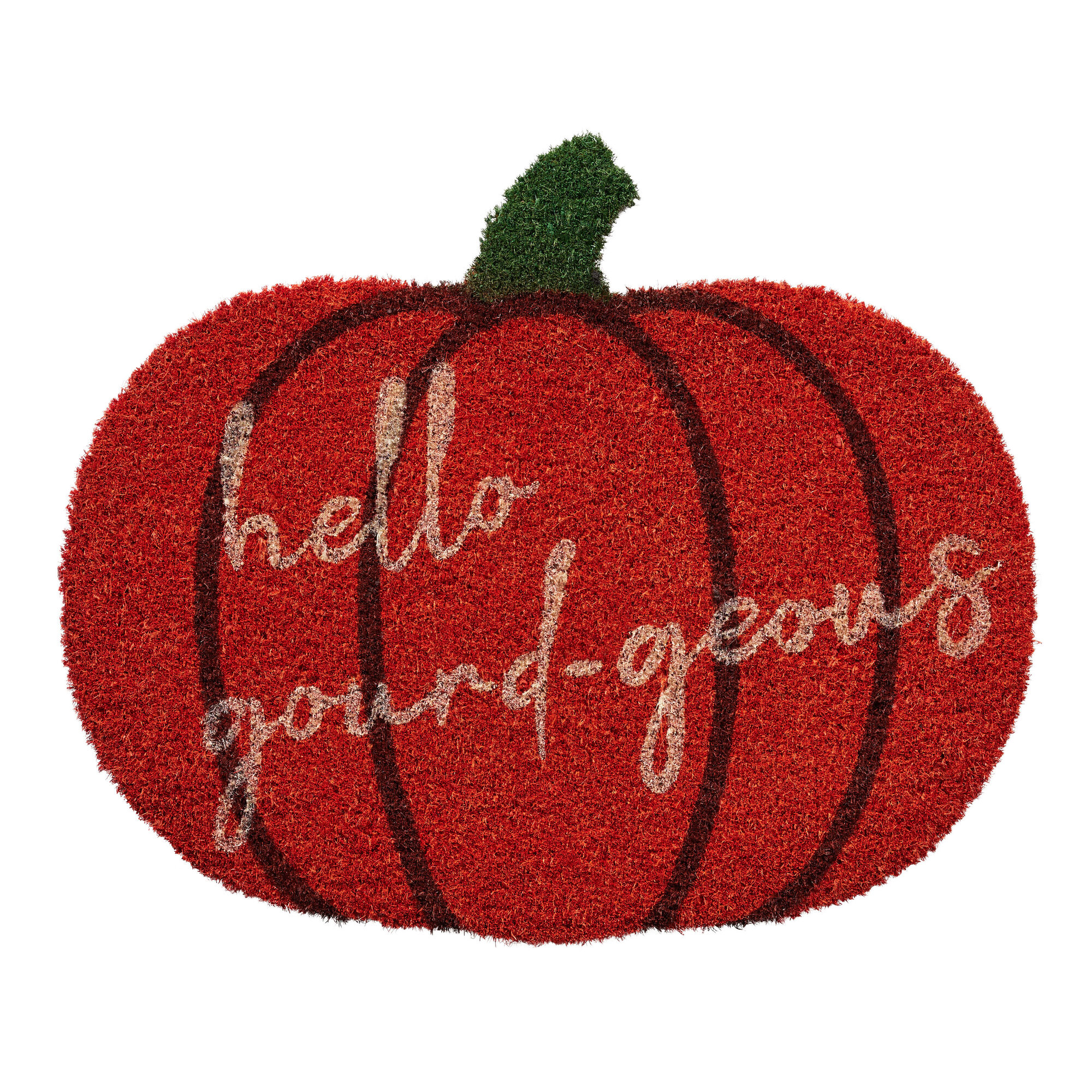Orange Hello Gourdgeous Pumpkin Coir Doormat World Market