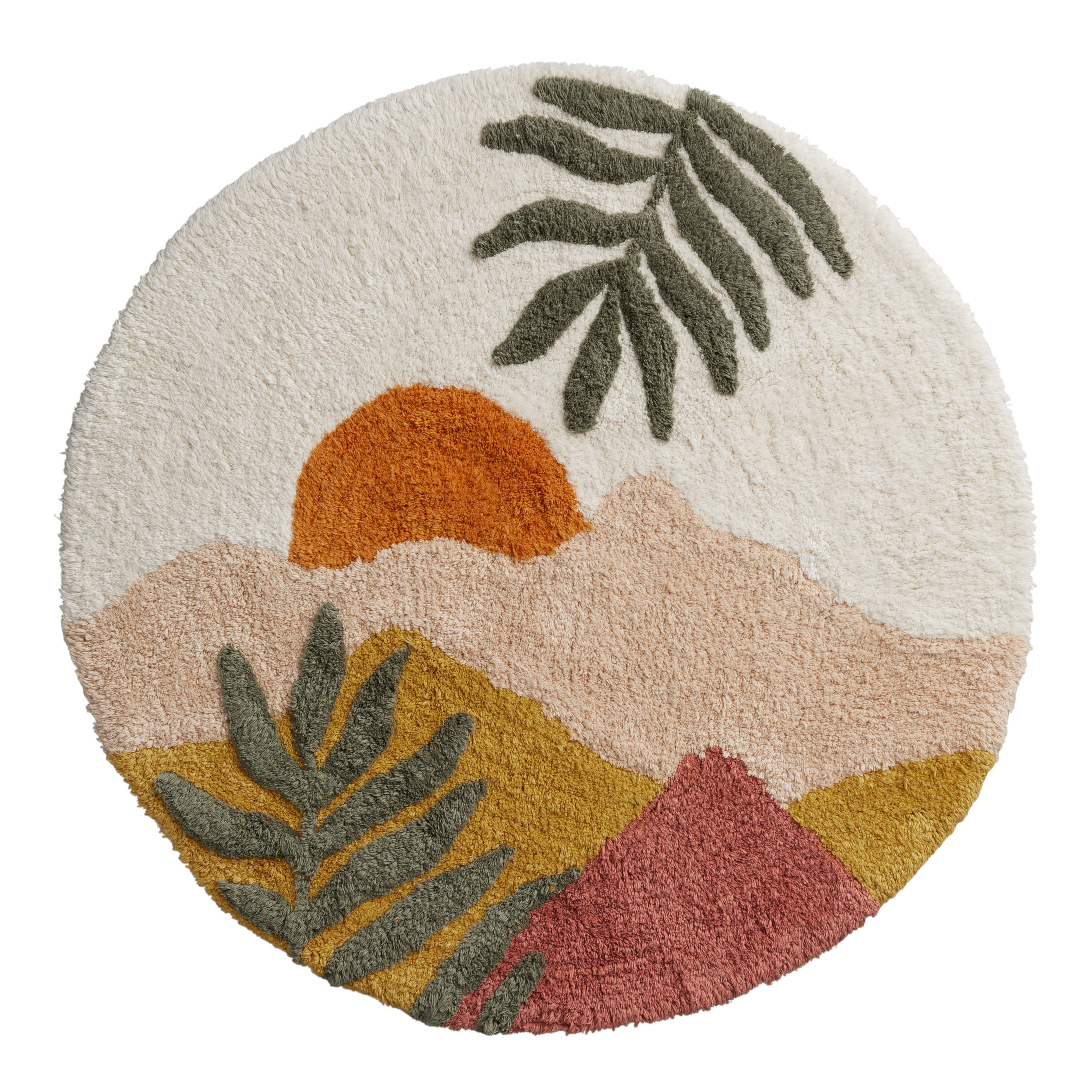 Round Desert Scene Tufted Bath Mat World Market